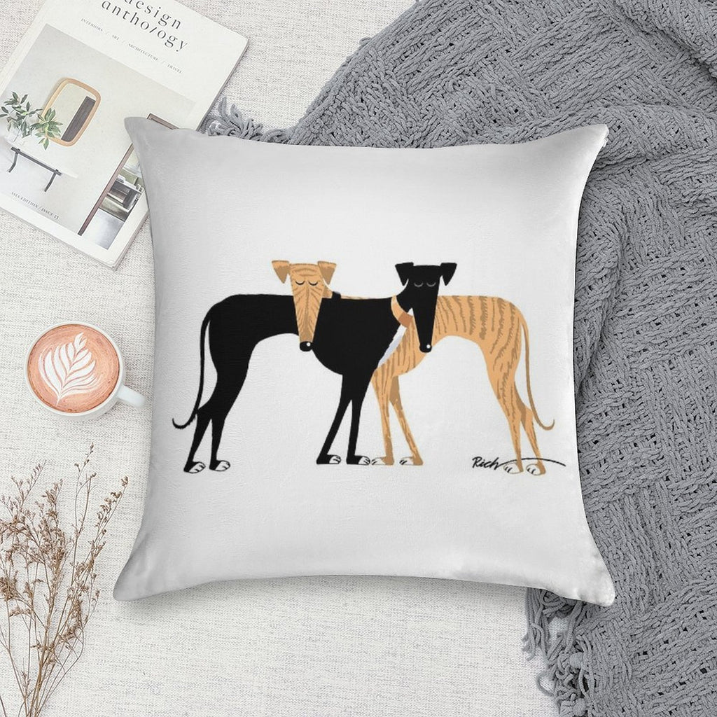 Head Rest Brindle Hound Soft Style Accent Throw Pillow