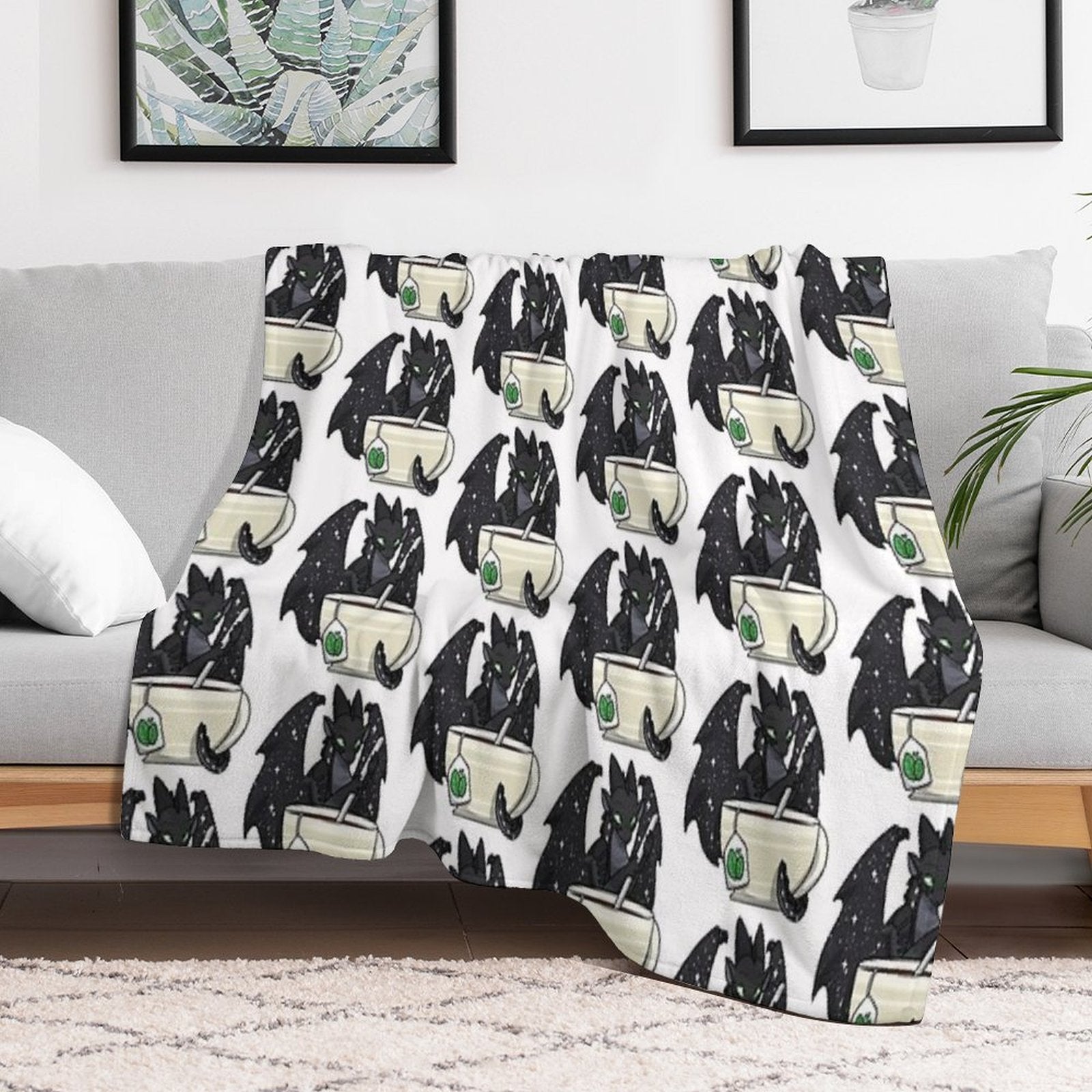Starflight with Tea Easy Care Throw Blanket