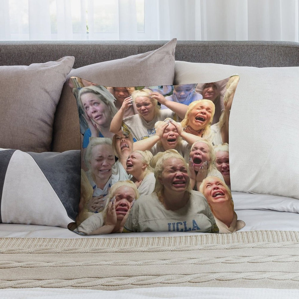 Trisha Paytas Crying Soft Reinforced Edging Throw Pillow