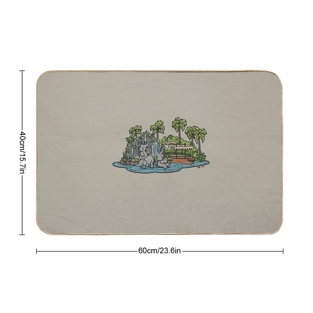 Jungle  Easy To Clean Bath Mat