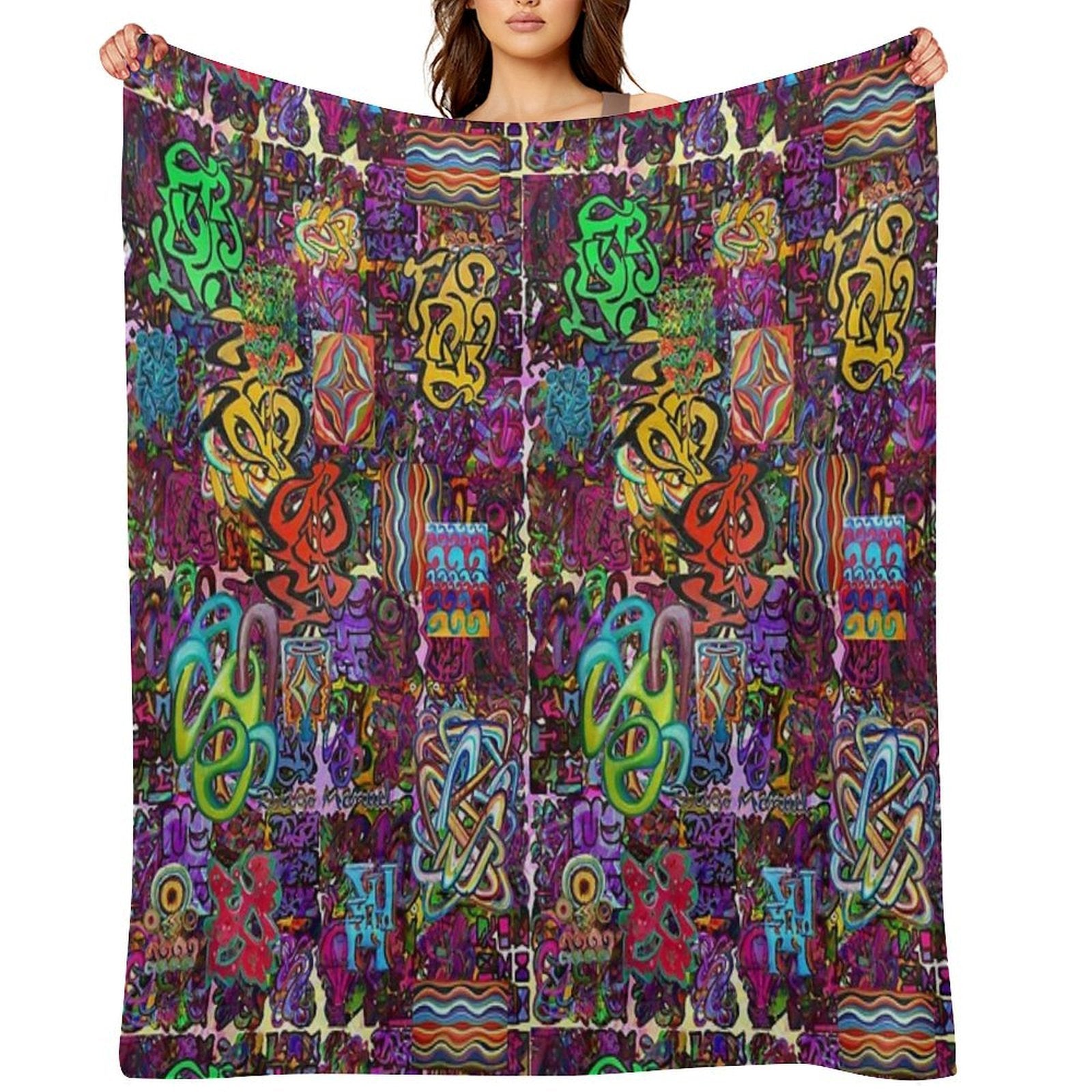 Pop Abstract Lightweight Throw Blanket