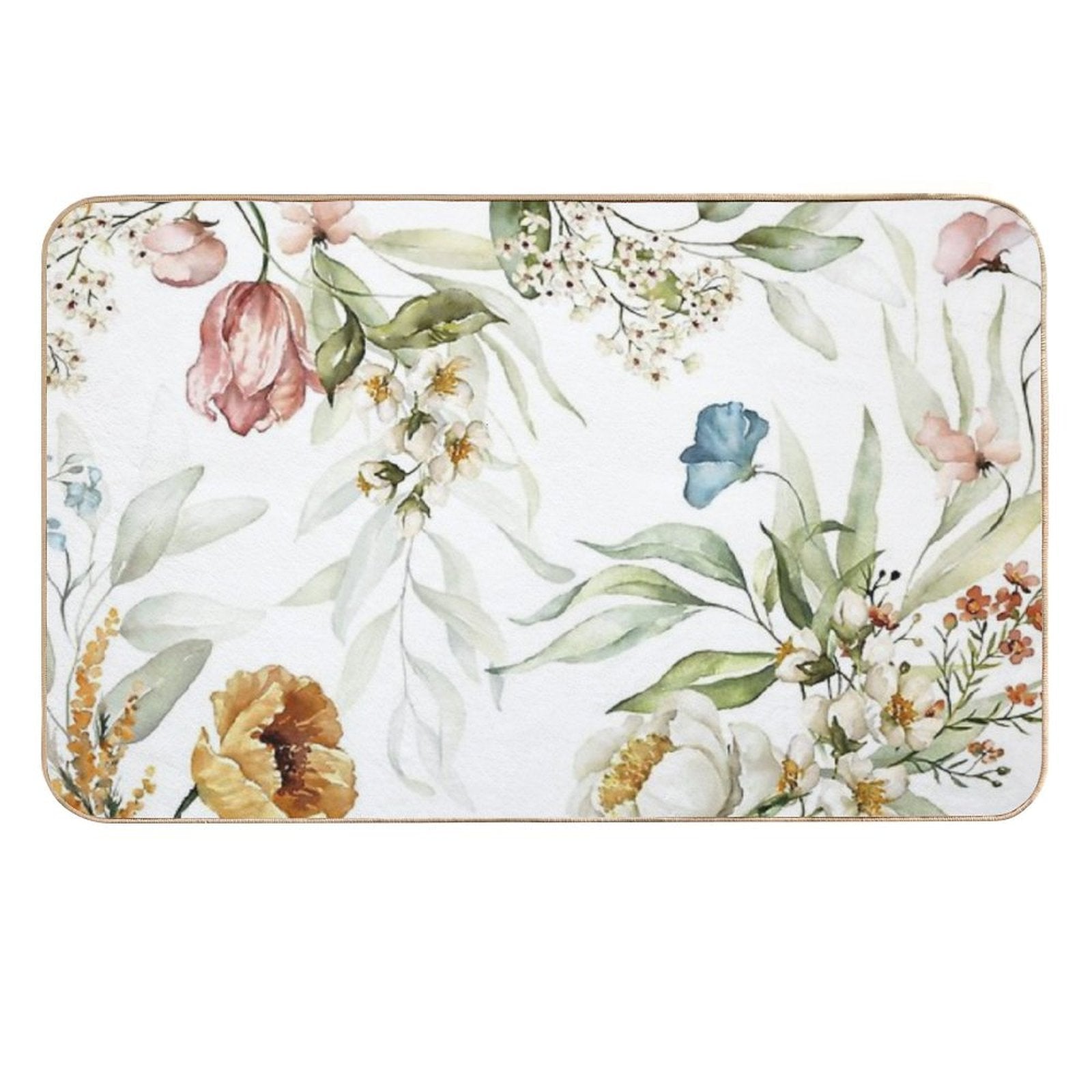 Floral Pattern  Anti-Trip Bath Mat