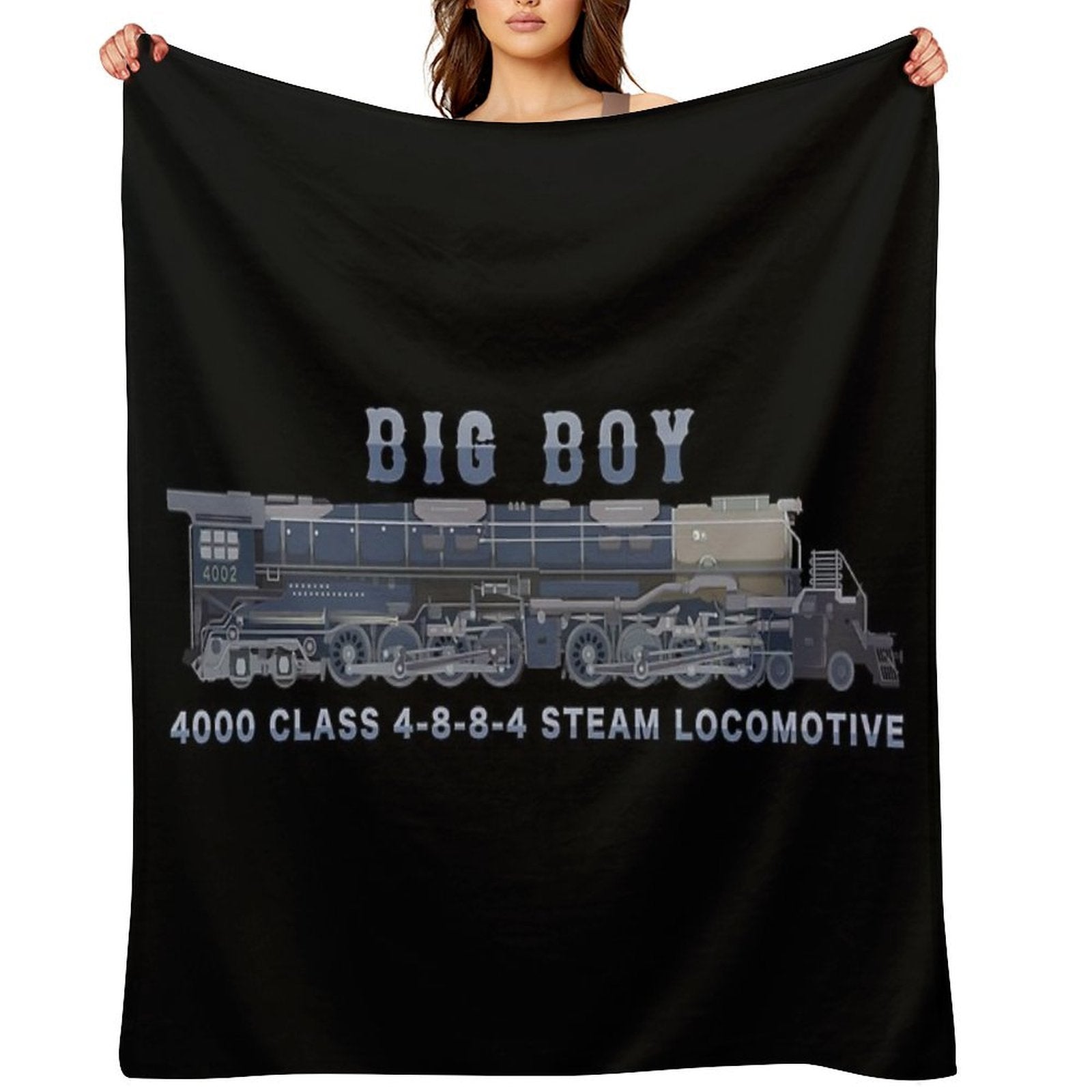 Big Boy 4000 Class Steam Train Locomotive Color Diagram Gift Multi-functional Throw Blanket