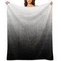 Black Ombre on Concrete Texture Plush Throw Blanket