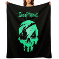 Green Mask Game Cooperate Action Play Durable Throw Blanket