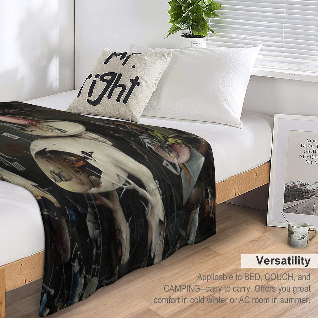 Hell, The Garden of Earthly Delights - Hieronymus Bosch Travel-friendly Throw Blanket