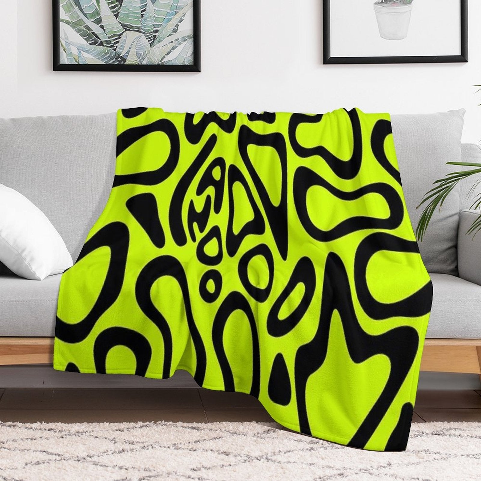 Lando Norris 2024 Helmet Pattern Black Premium Throw Blanket
