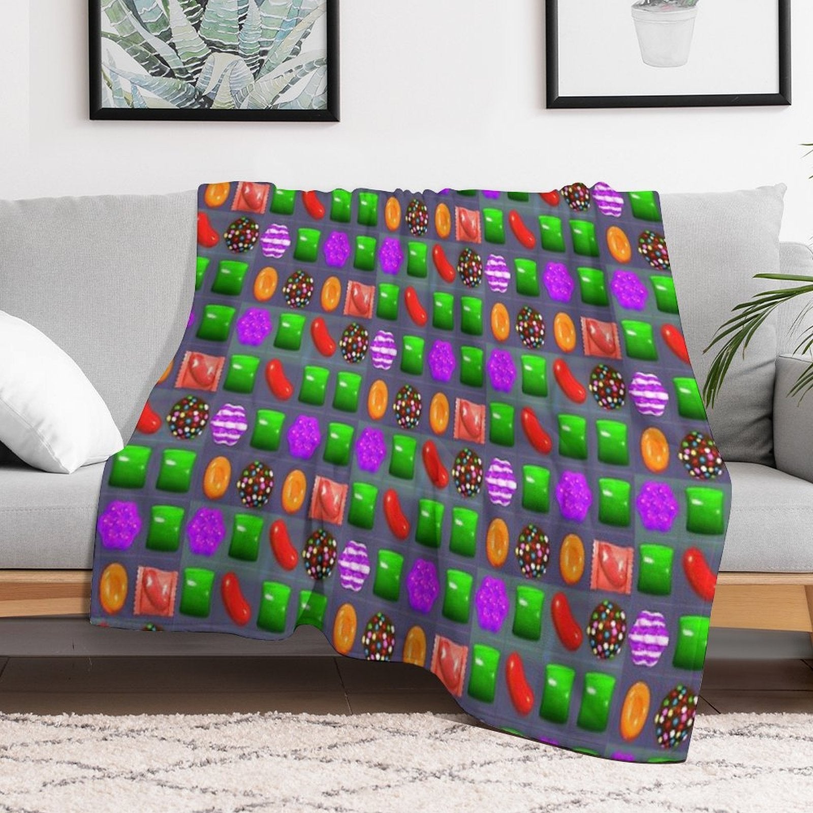Candy Combo Candy Crush Comfort Throw Blanket