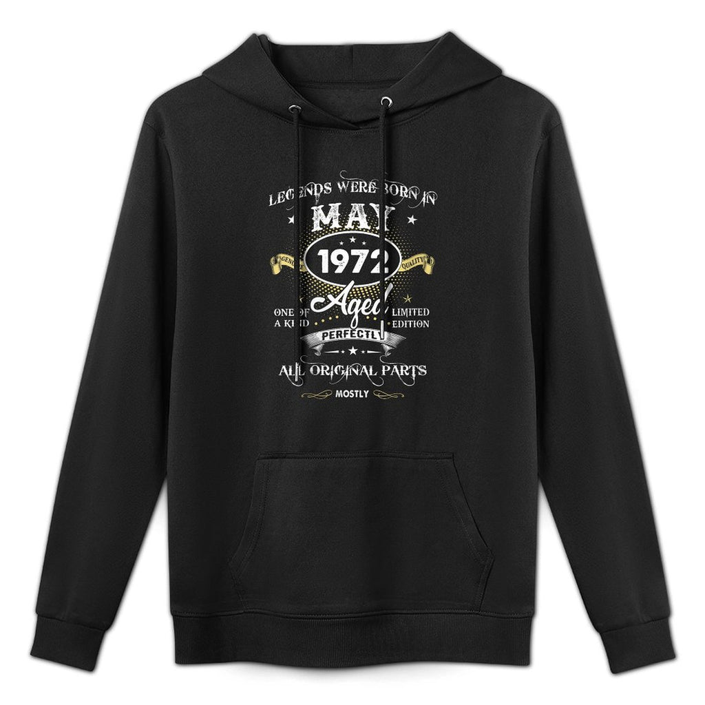 Womens Legends Were Born In May 1972 50th Birthday Funny Mens Breathable Fabric Hoodie