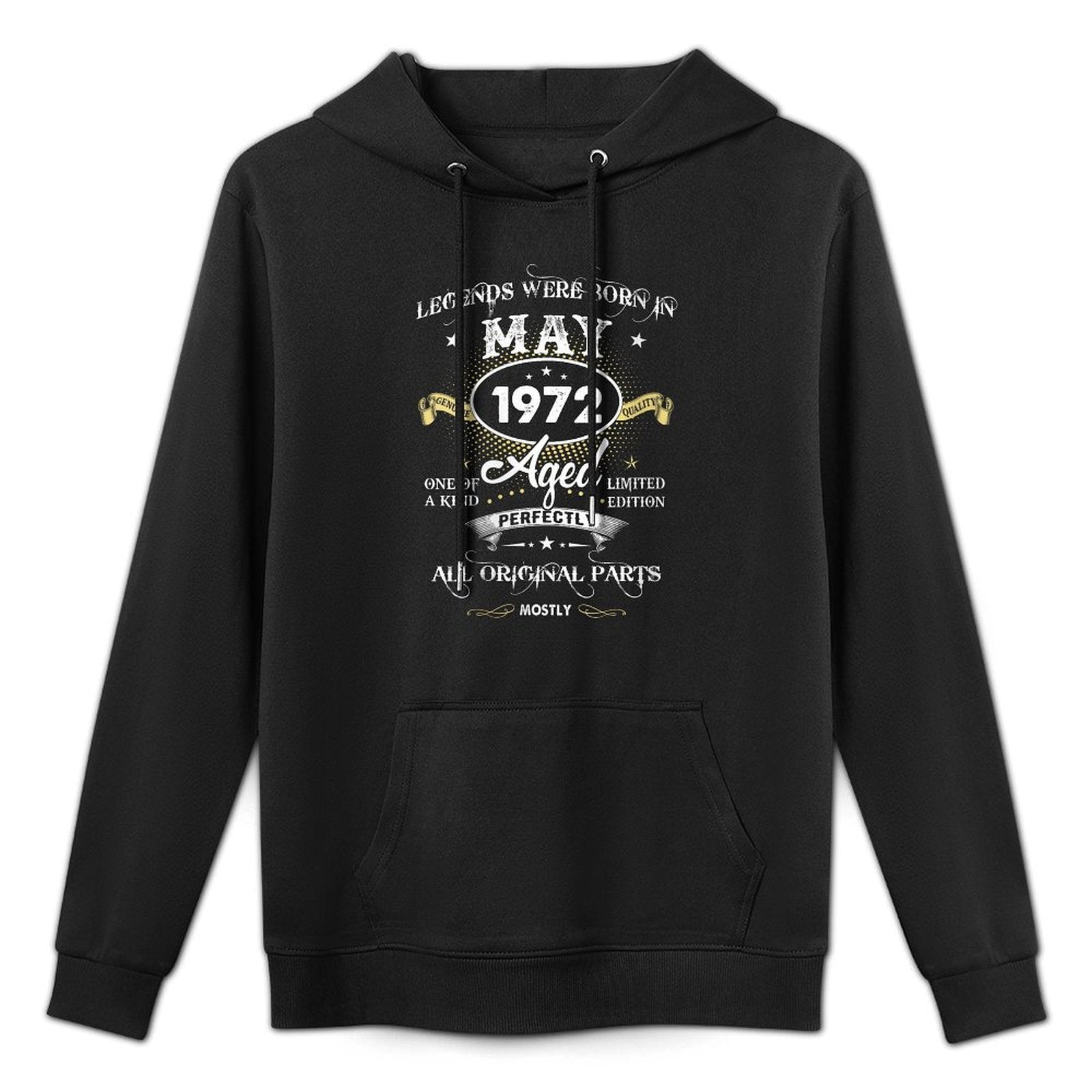Womens Legends Were Born In May 1972 50th Birthday Funny Mens Breathable Fabric Hoodie