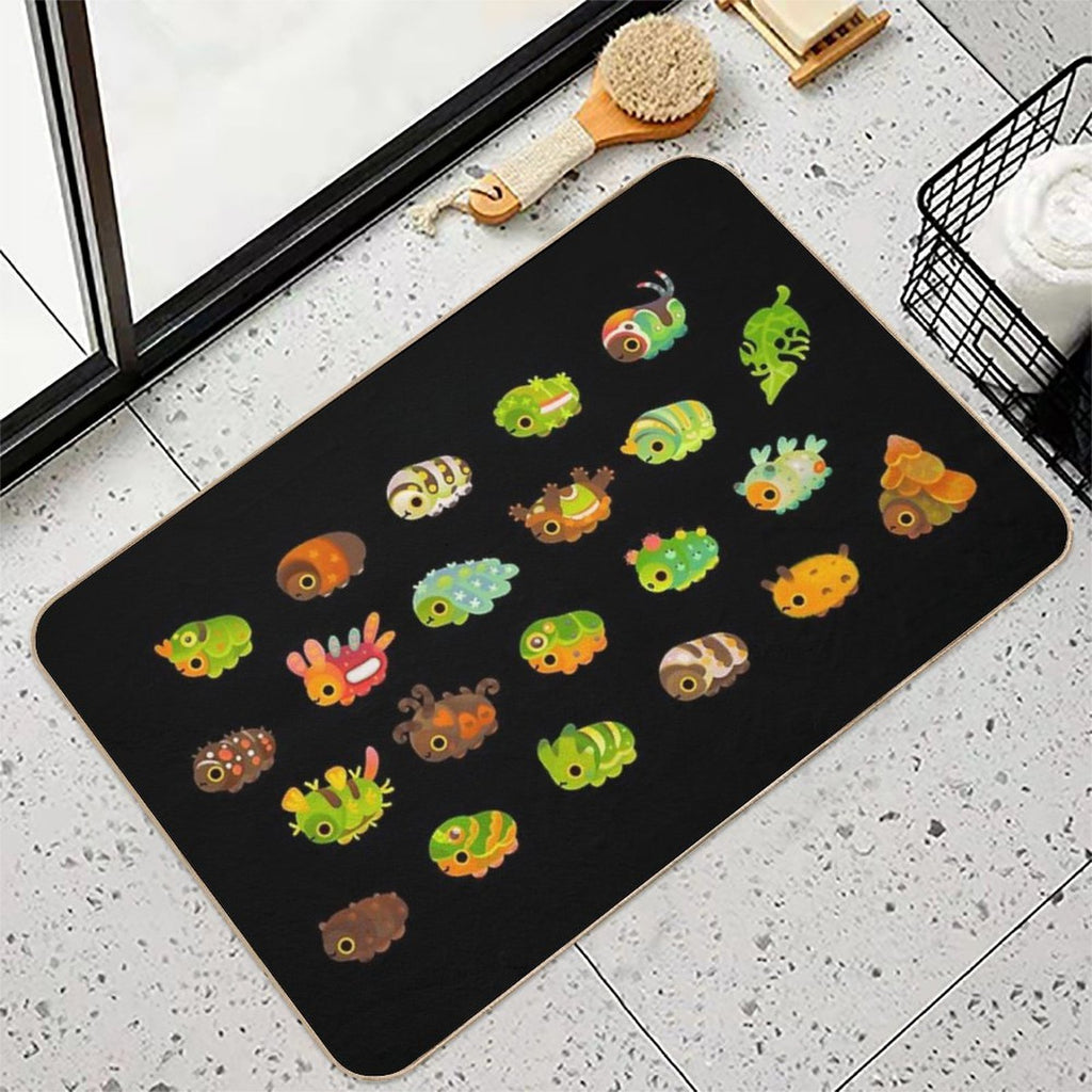 Caterpillar - Dark  Stain-Proof Bath Mat