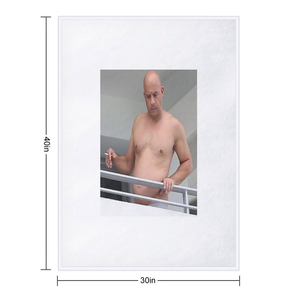 Vin Diesel Plush Throw Blanket