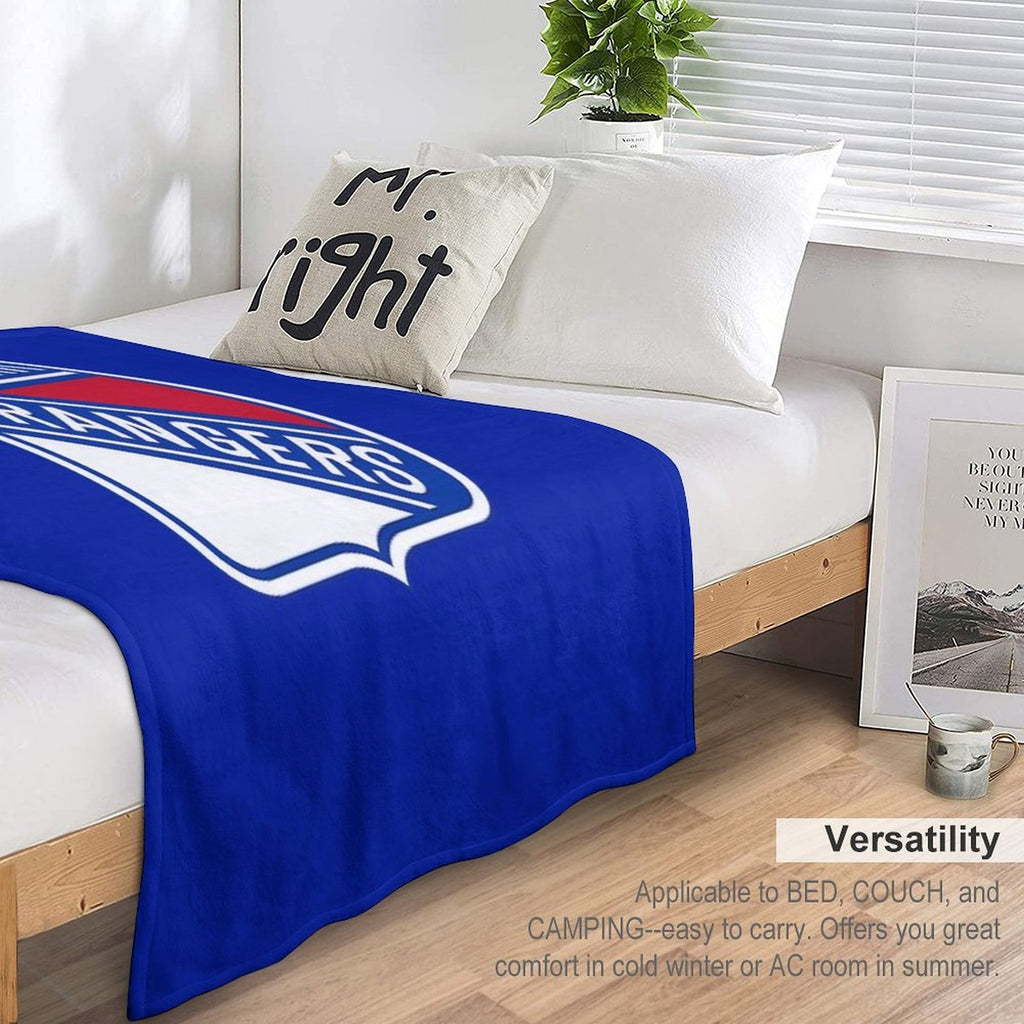 Rangers Logo Anti-pilling Throw Blanket