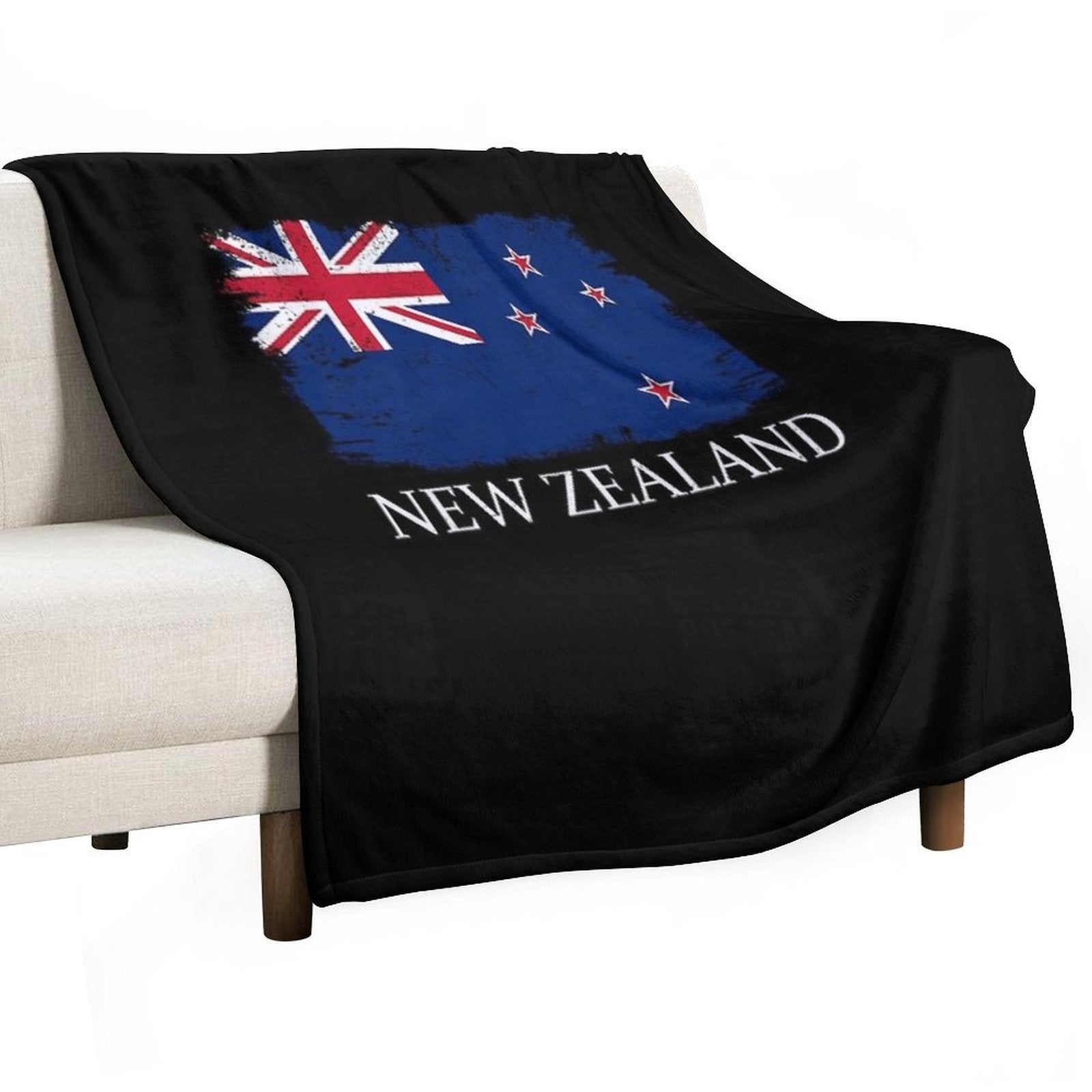 New Zealand Country Flag New Zealand Country Tourist Sustainable Throw Blanket