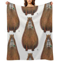 Capybara High Quality, Hand Made Illustration Comfort Throw Blanket
