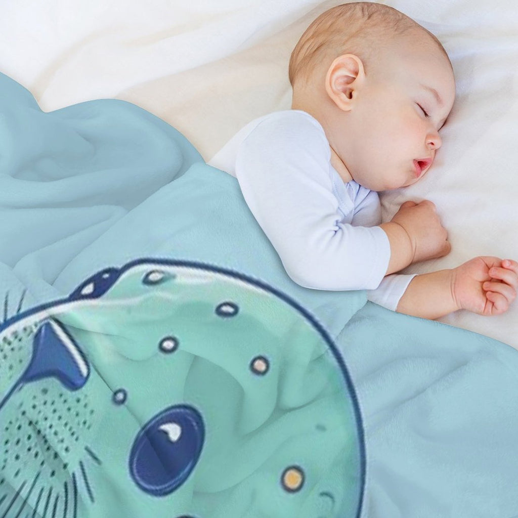 Adorable Fat Baby Seal - Playful Seal Design for Seal Lovers Easy Care Throw Blanket