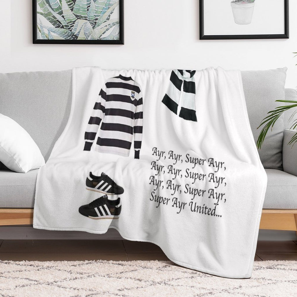 Ayr United Fc Travel-friendly Throw Blanket