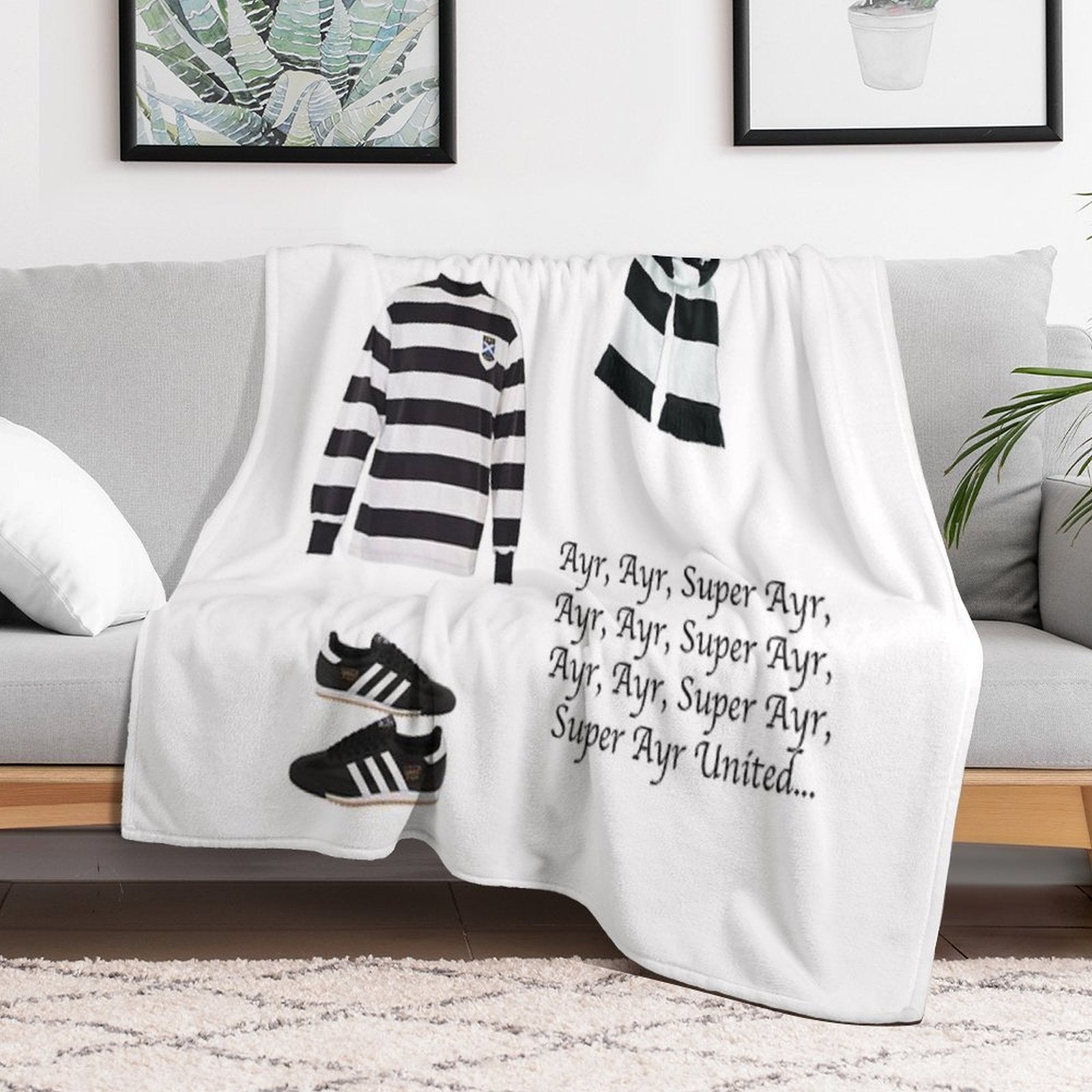 Ayr United Fc Travel-friendly Throw Blanket