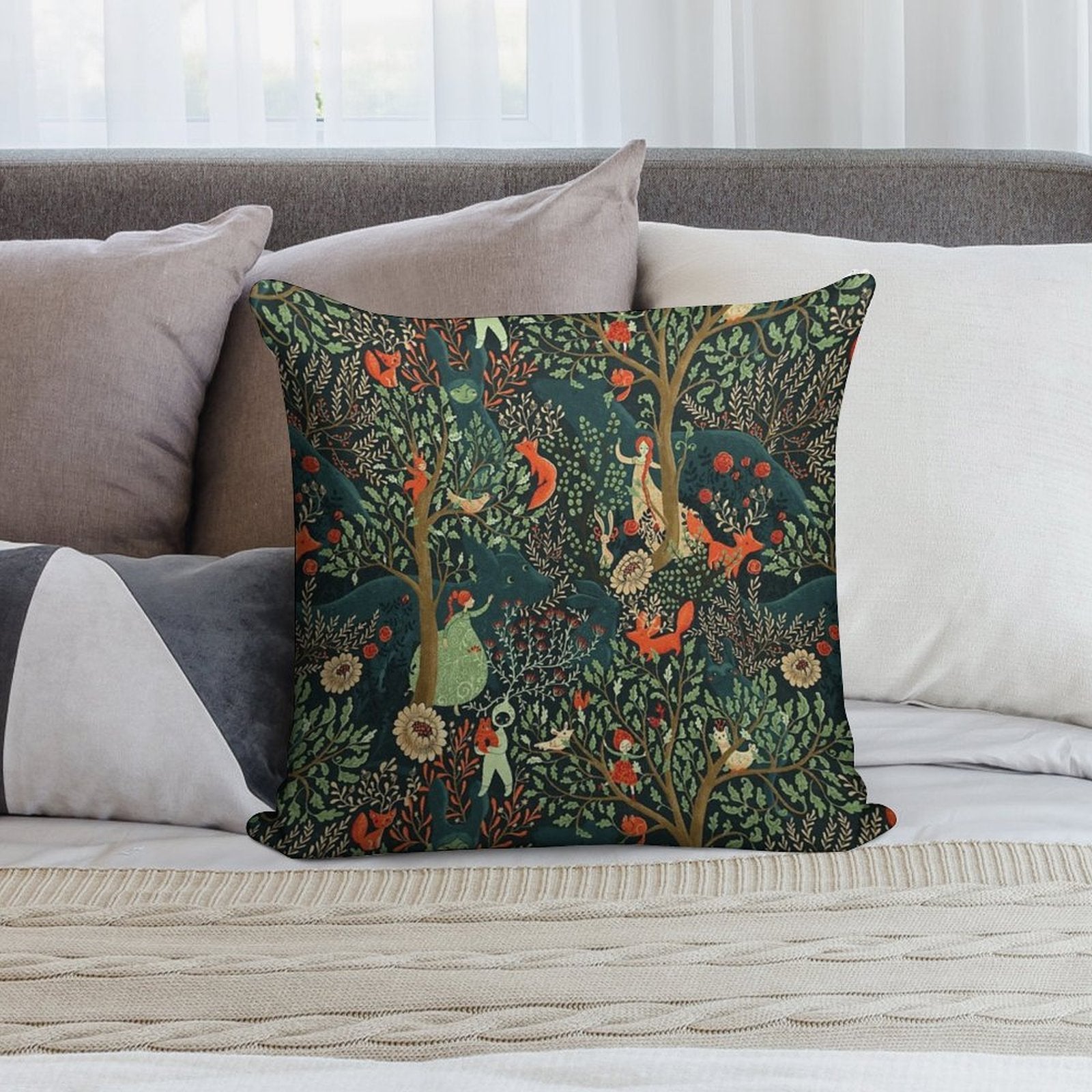 Whimsical Wonderland Soft Warmth Comfort Throw Pillow