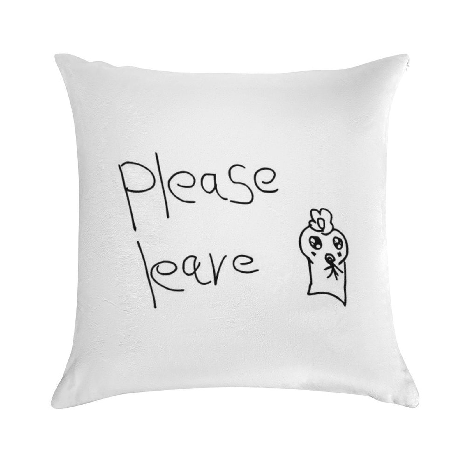 ATEEZ -- Please Leave Soft Skin-Friendly Throw Pillow
