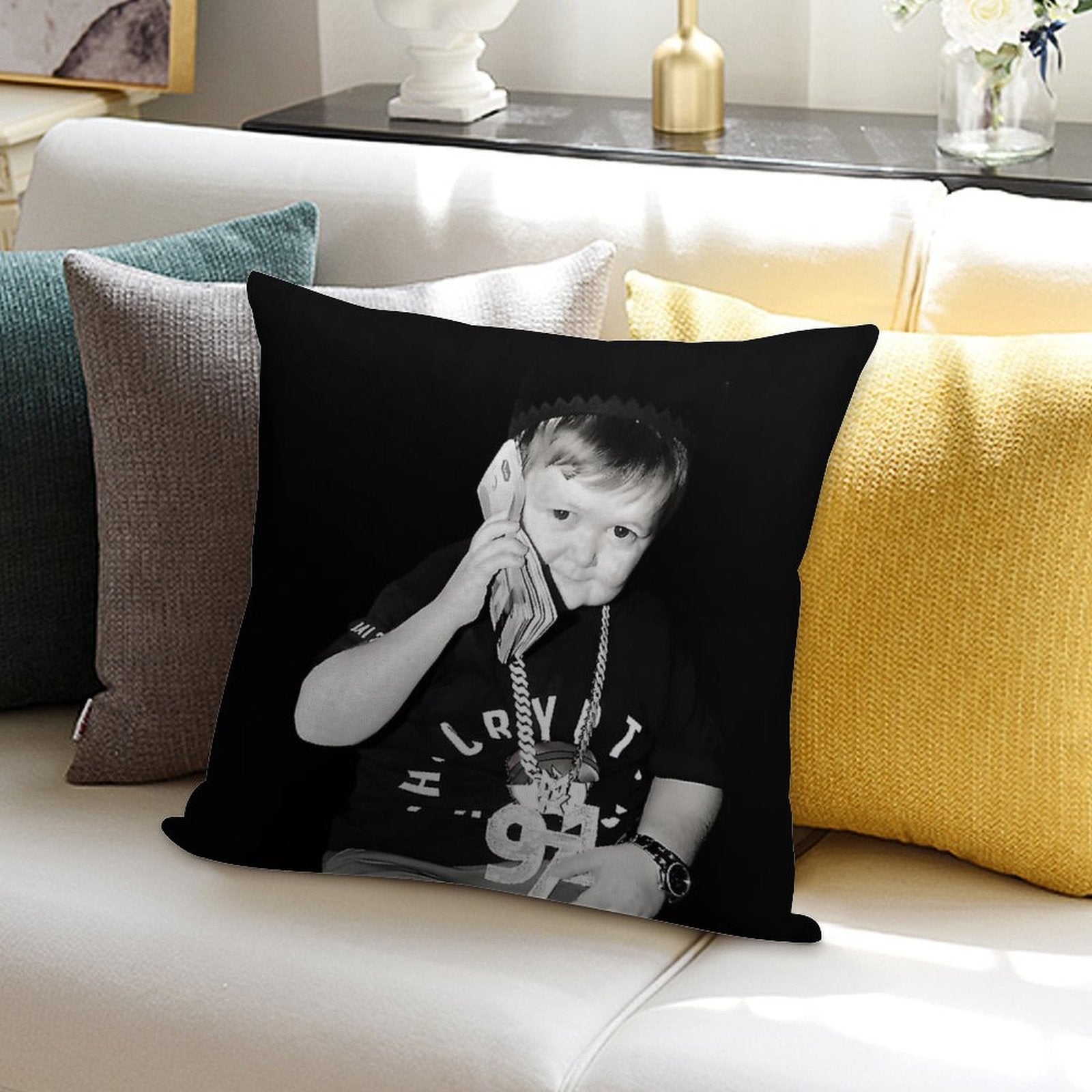 Hasbulla Money Talks Soft Multiple Sizes Throw Pillow
