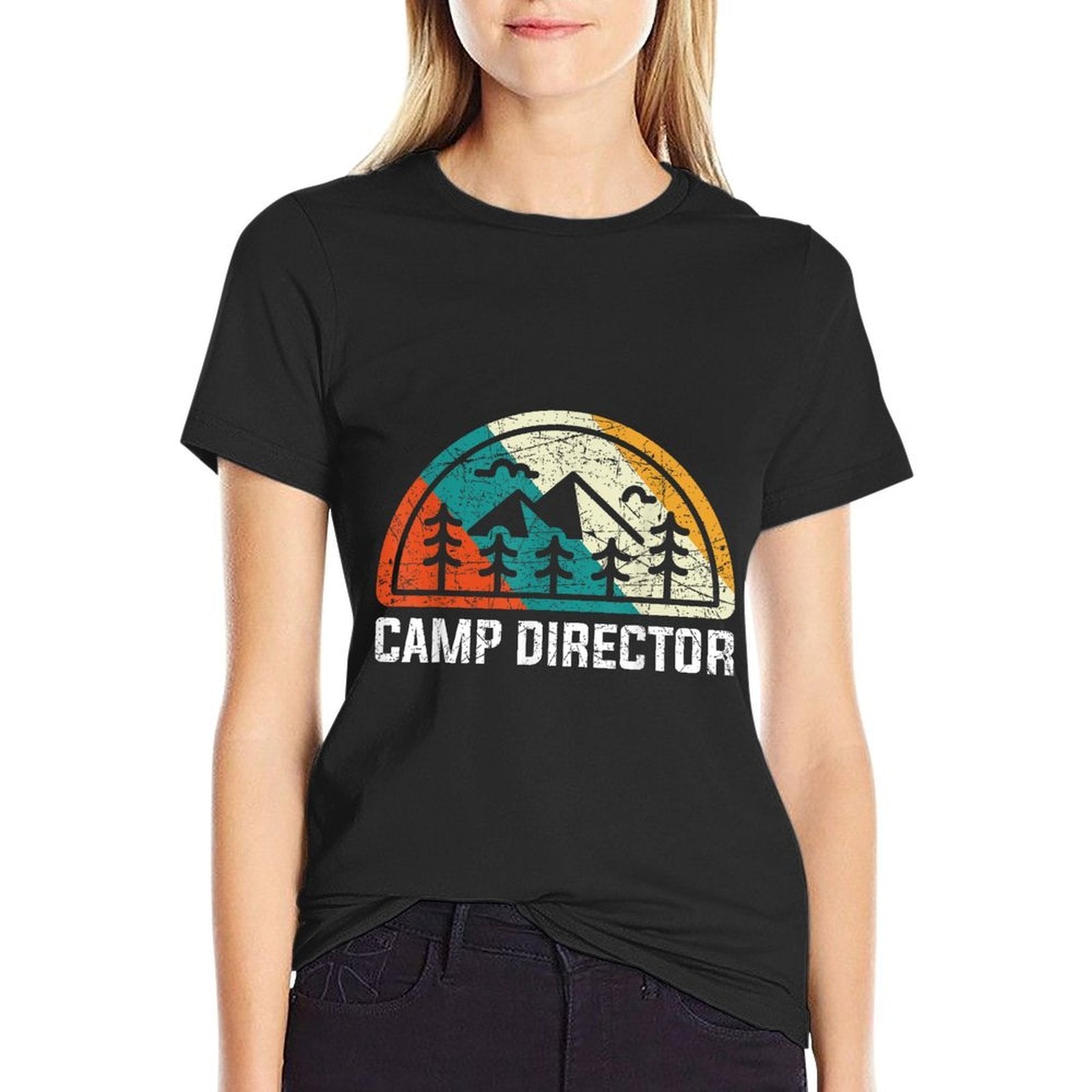 Camp Director - Retro Camping Vintage Graphic Minimalist  Moisture-wicking T-Shirt