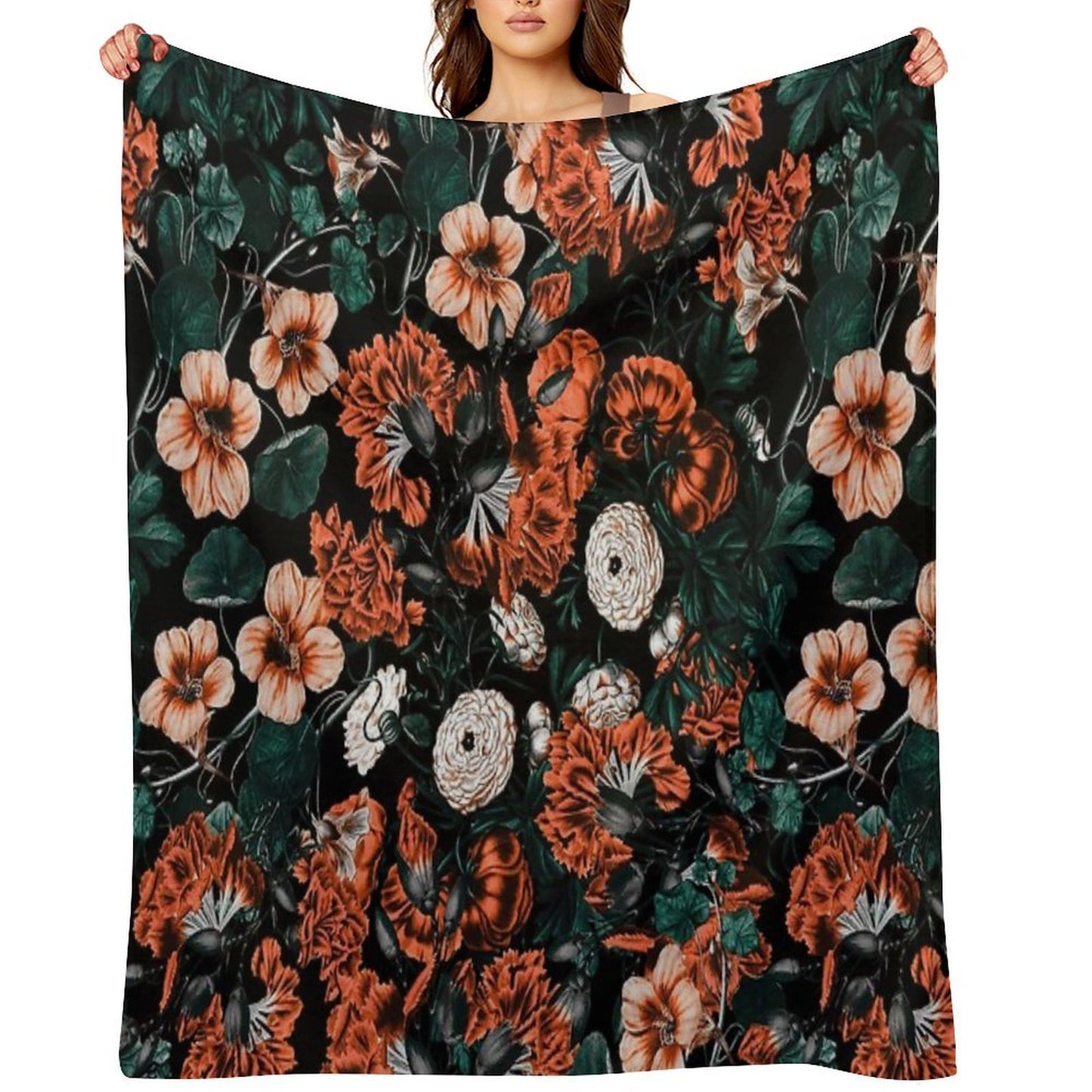 NIGHT FOREST XVII-A Eco-conscious Throw Blanket