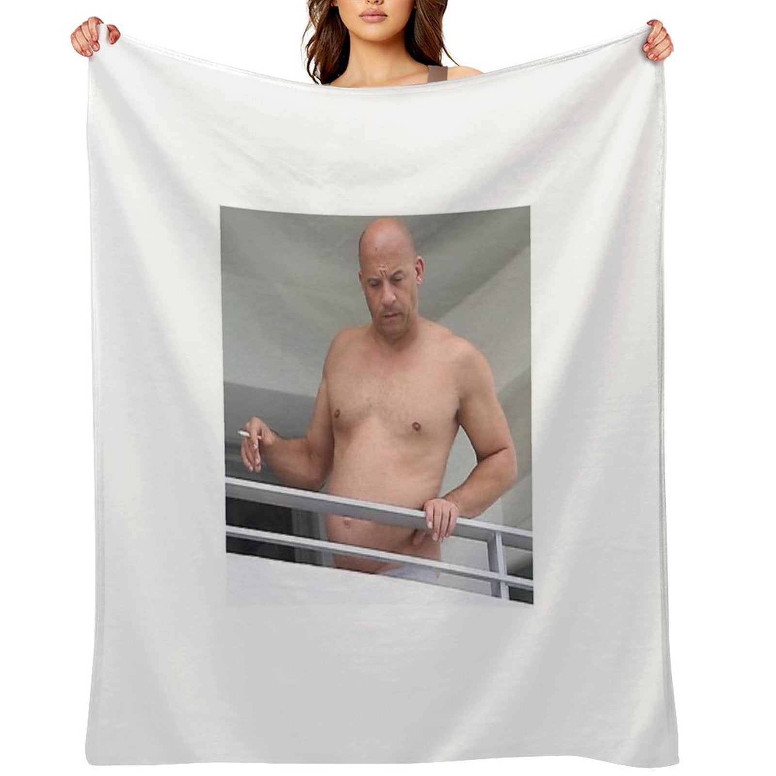 Vin Diesel Plush Throw Blanket