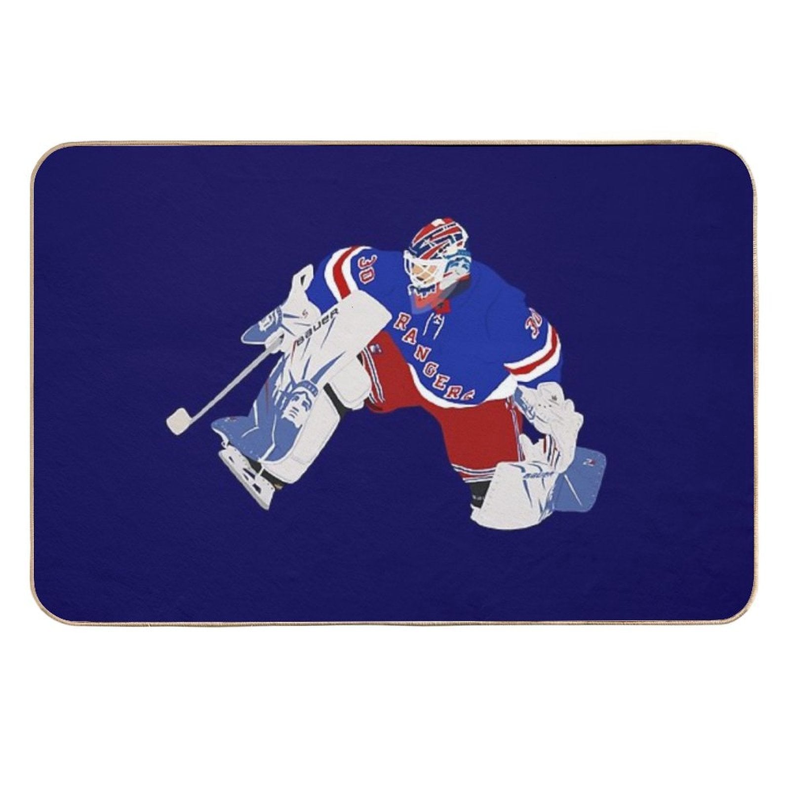 Henrik Lundqvist Digital Drawing Design  Repositionable Bath Mat