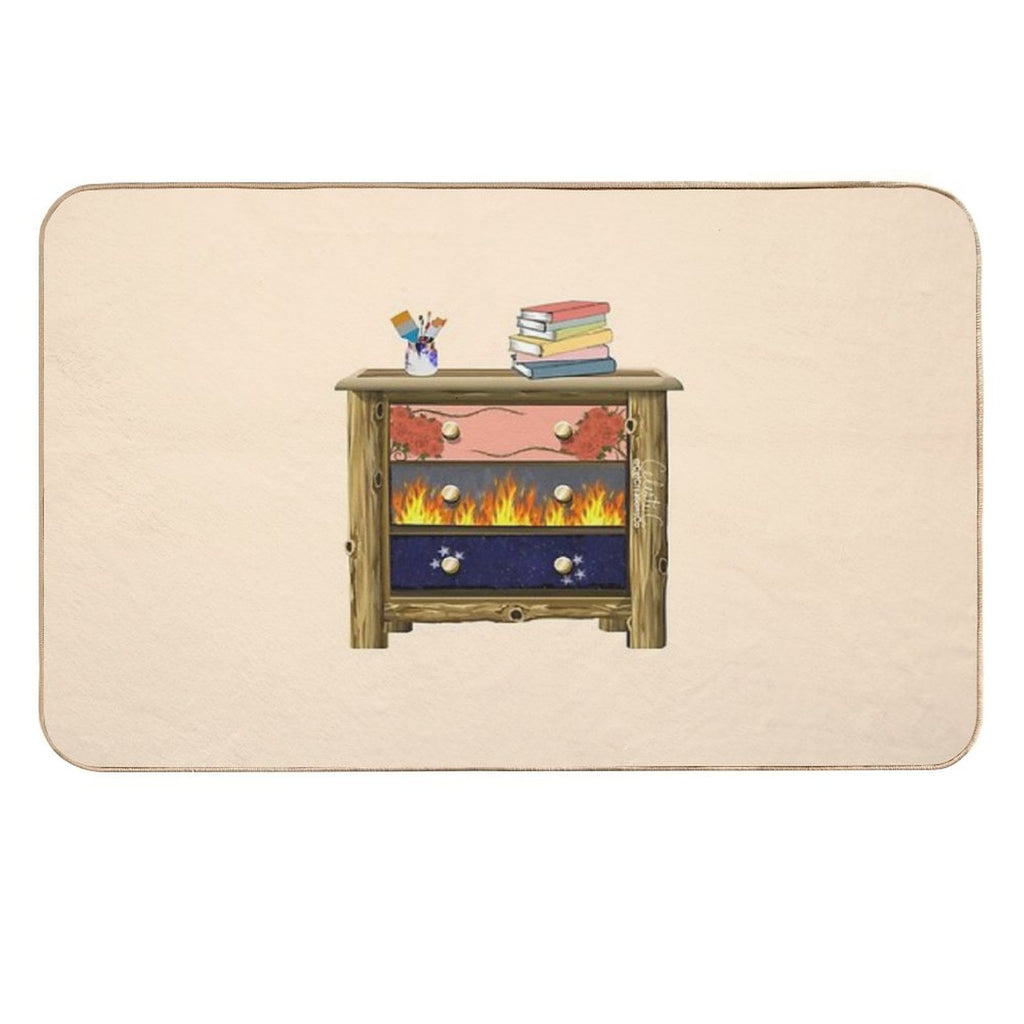 Feyre’s Painted Dresser  ACOTAR Dresser  Repositionable Bath Mat