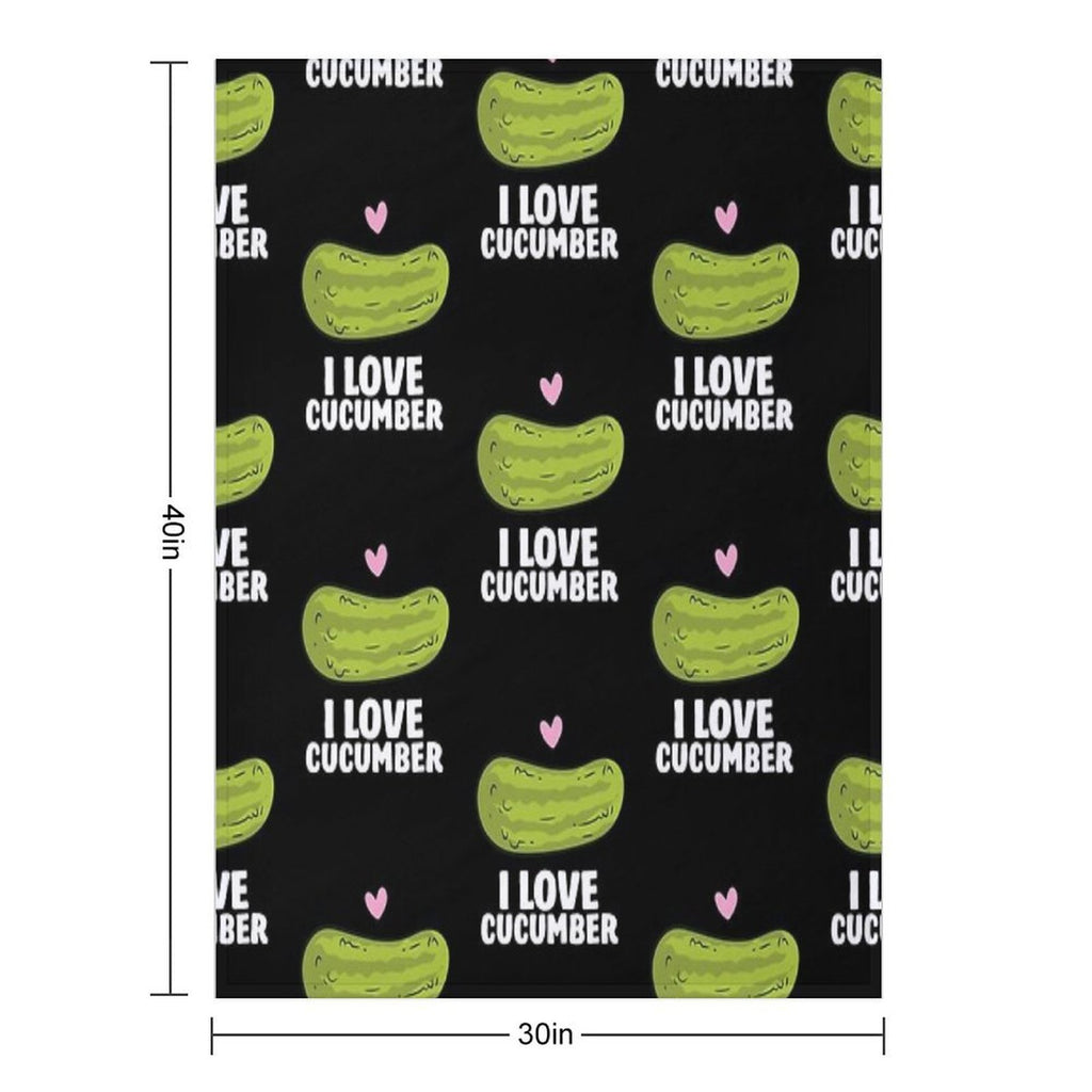 Cucumber - I Love Cucumber Travel-friendly Throw Blanket