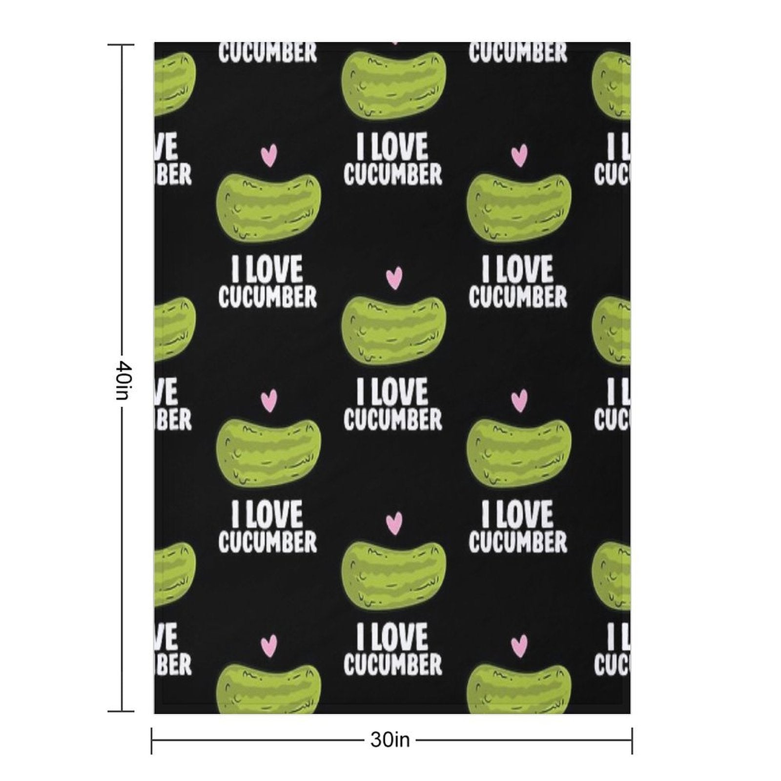 Cucumber - I Love Cucumber Travel-friendly Throw Blanket