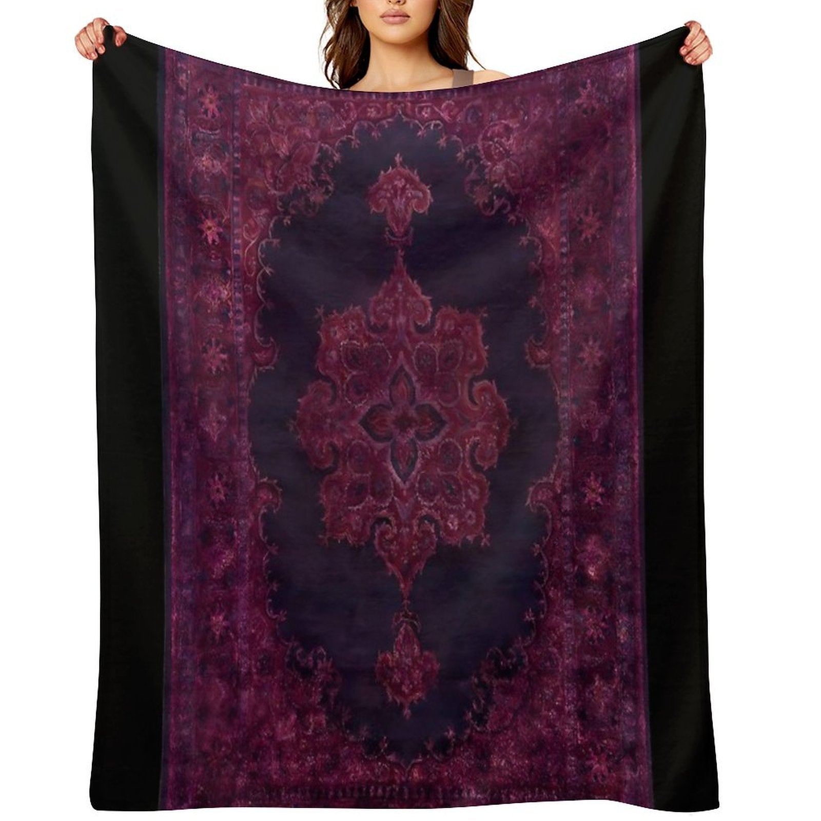 Oriental Rug Comfort Throw Blanket