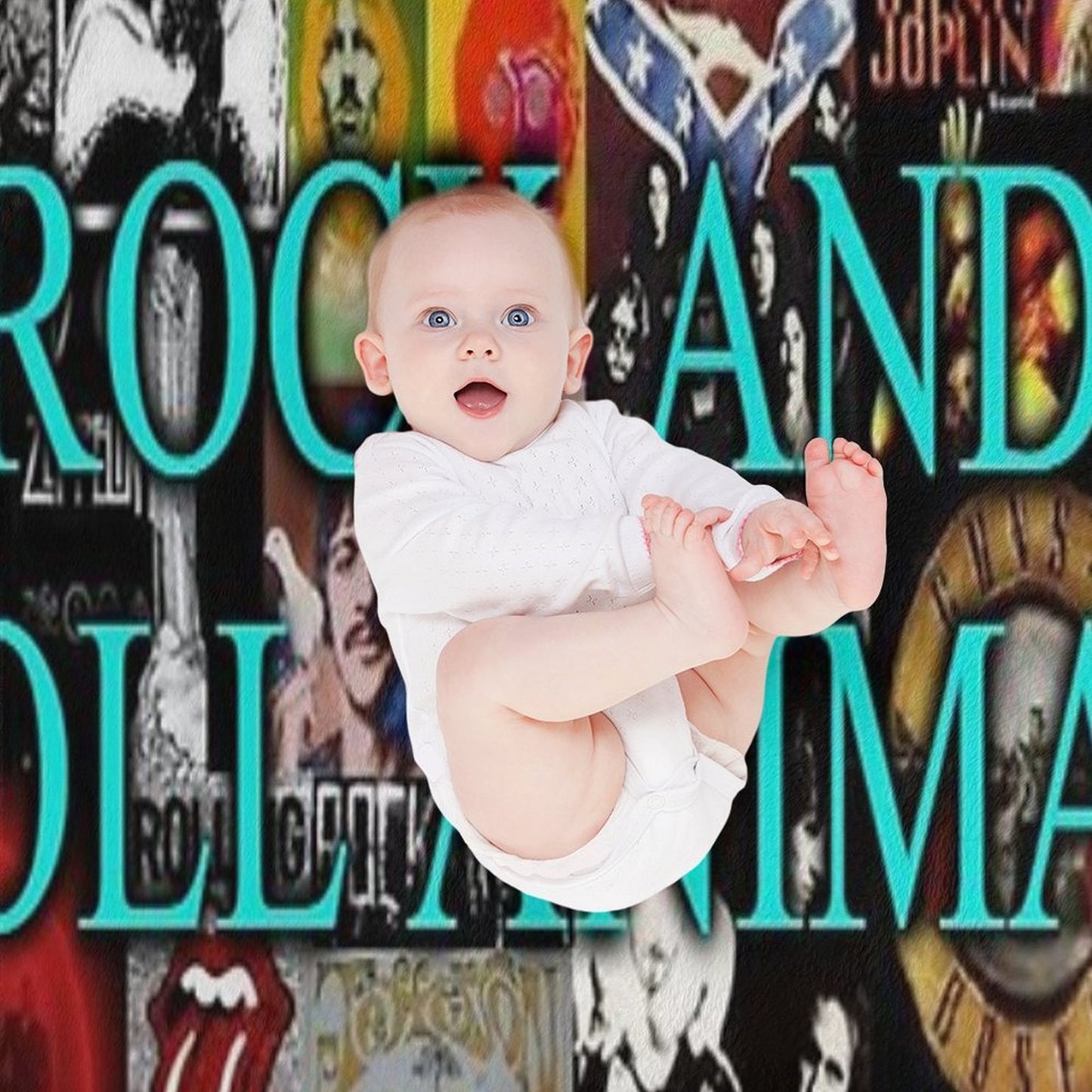 Rock And Roll Animal Shrink-resistant Throw Blanket