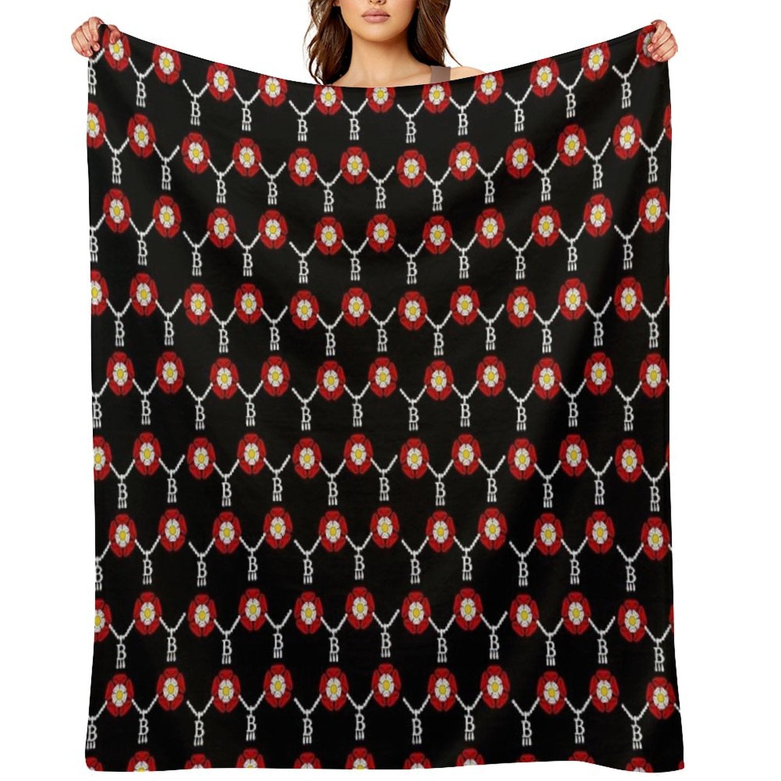Anne Boleyn Tudor Rose Gift-ready Throw Blanket