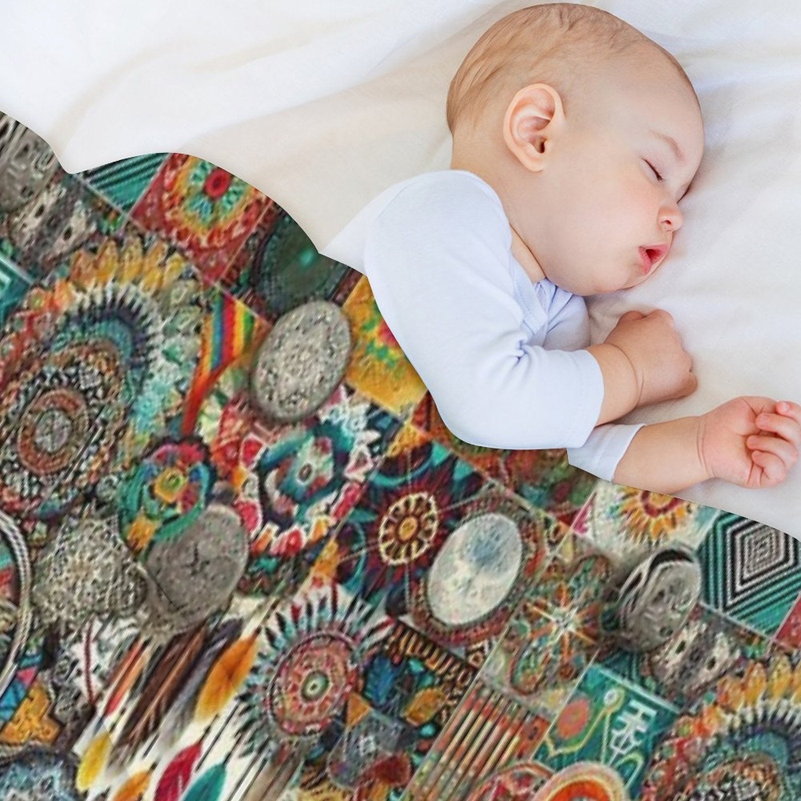 Fabric Pattern Multi-functional Throw Blanket