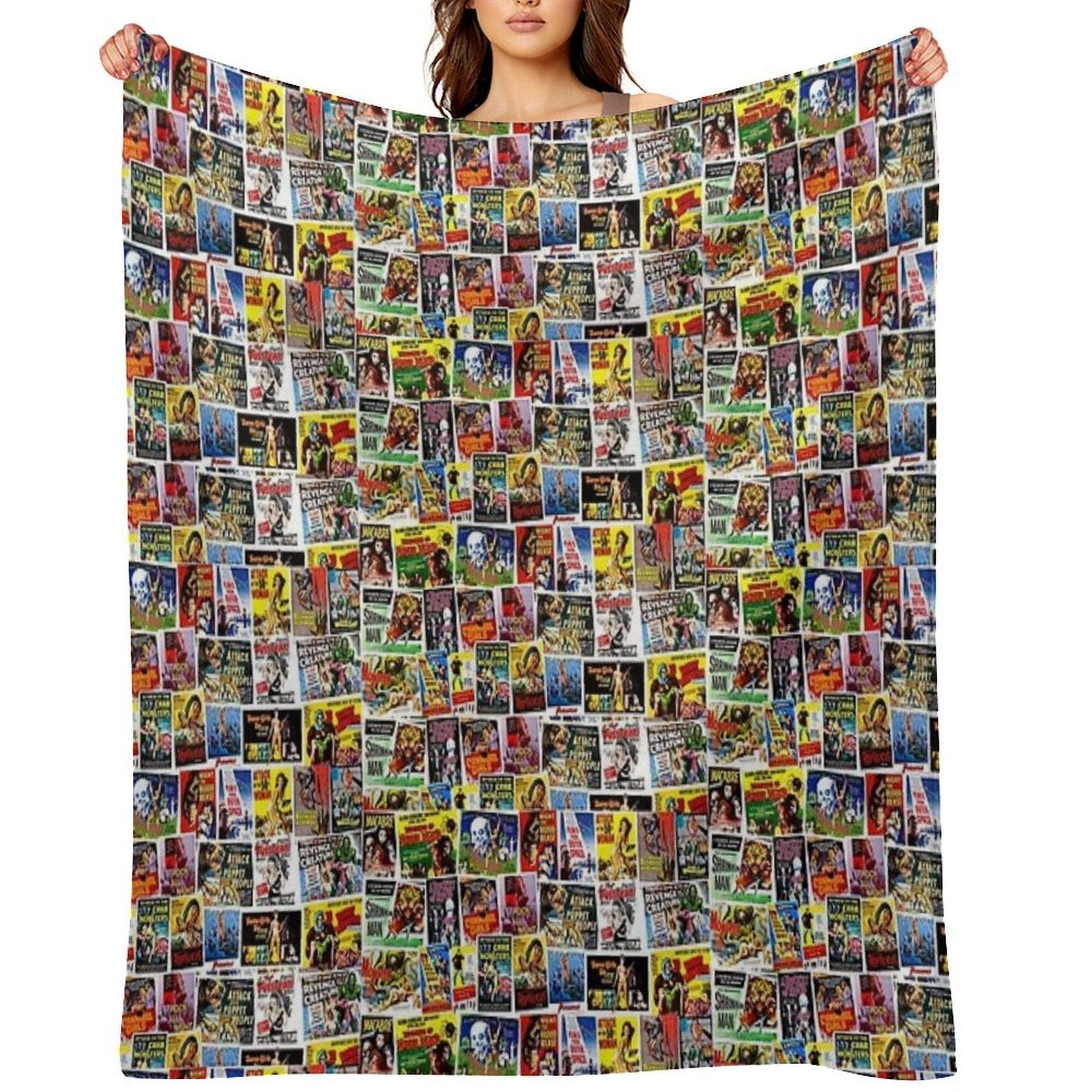 Horror Movies Wrinkle-free Throw Blanket