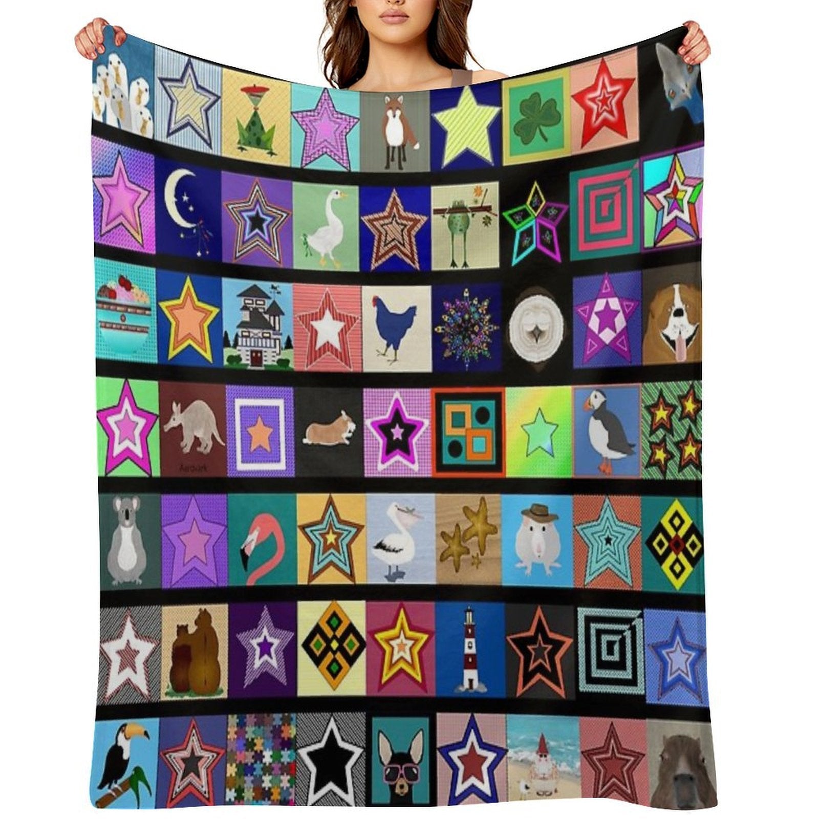 Collage Eco-conscious Throw Blanket