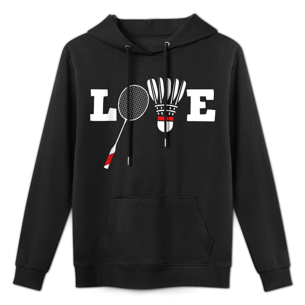 Love Badminton Player Lover Athletic Shuttlecock Unisex Design Hoodie