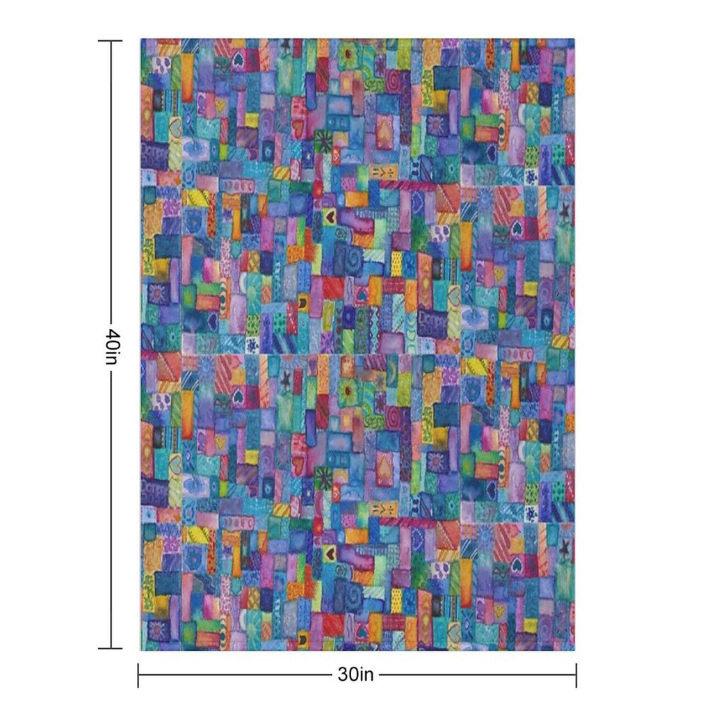 Happy Mosaic Shrink-resistant Throw Blanket