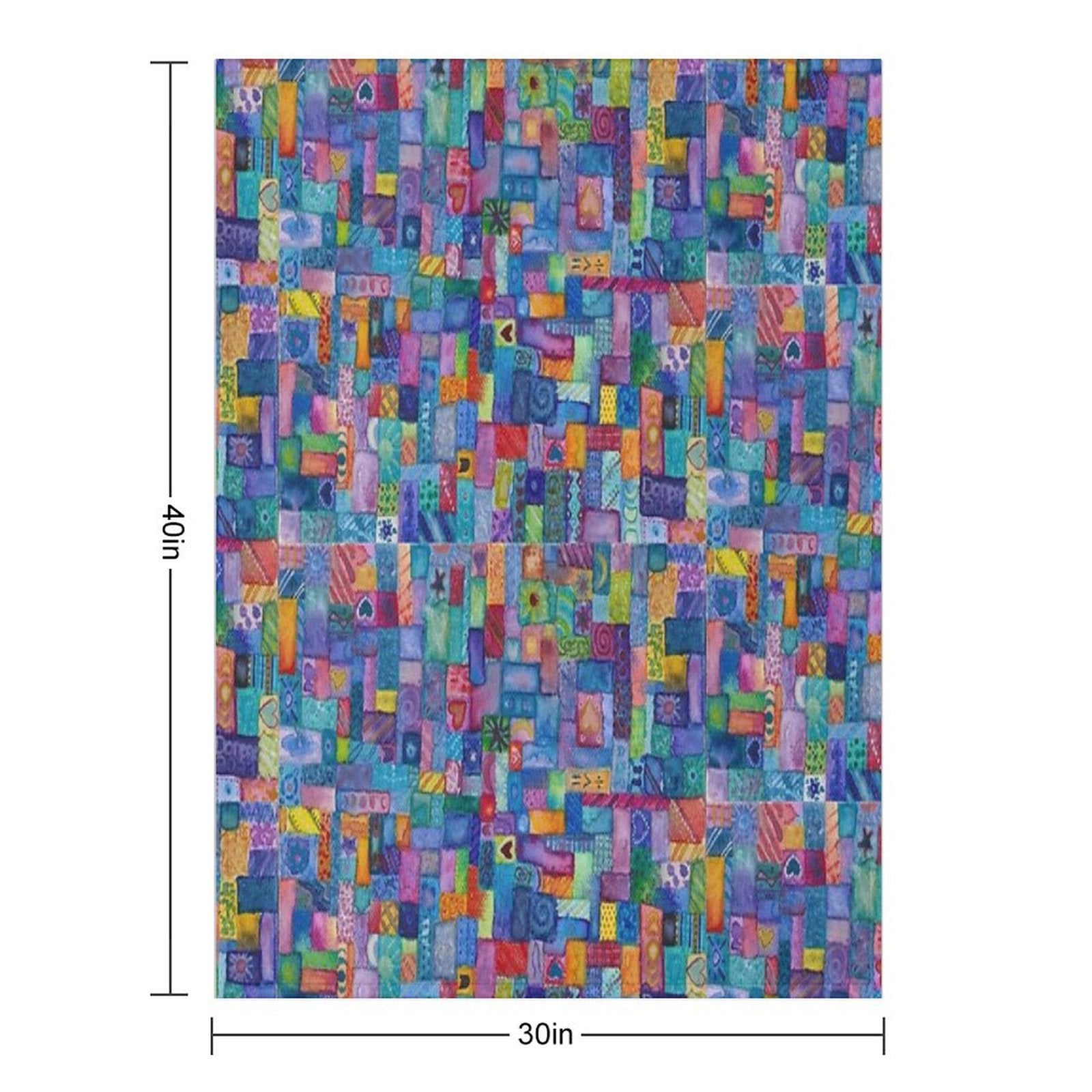 Happy Mosaic Shrink-resistant Throw Blanket