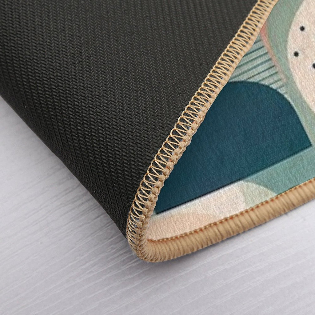 Geometric Design  Repositionable Bath Mat