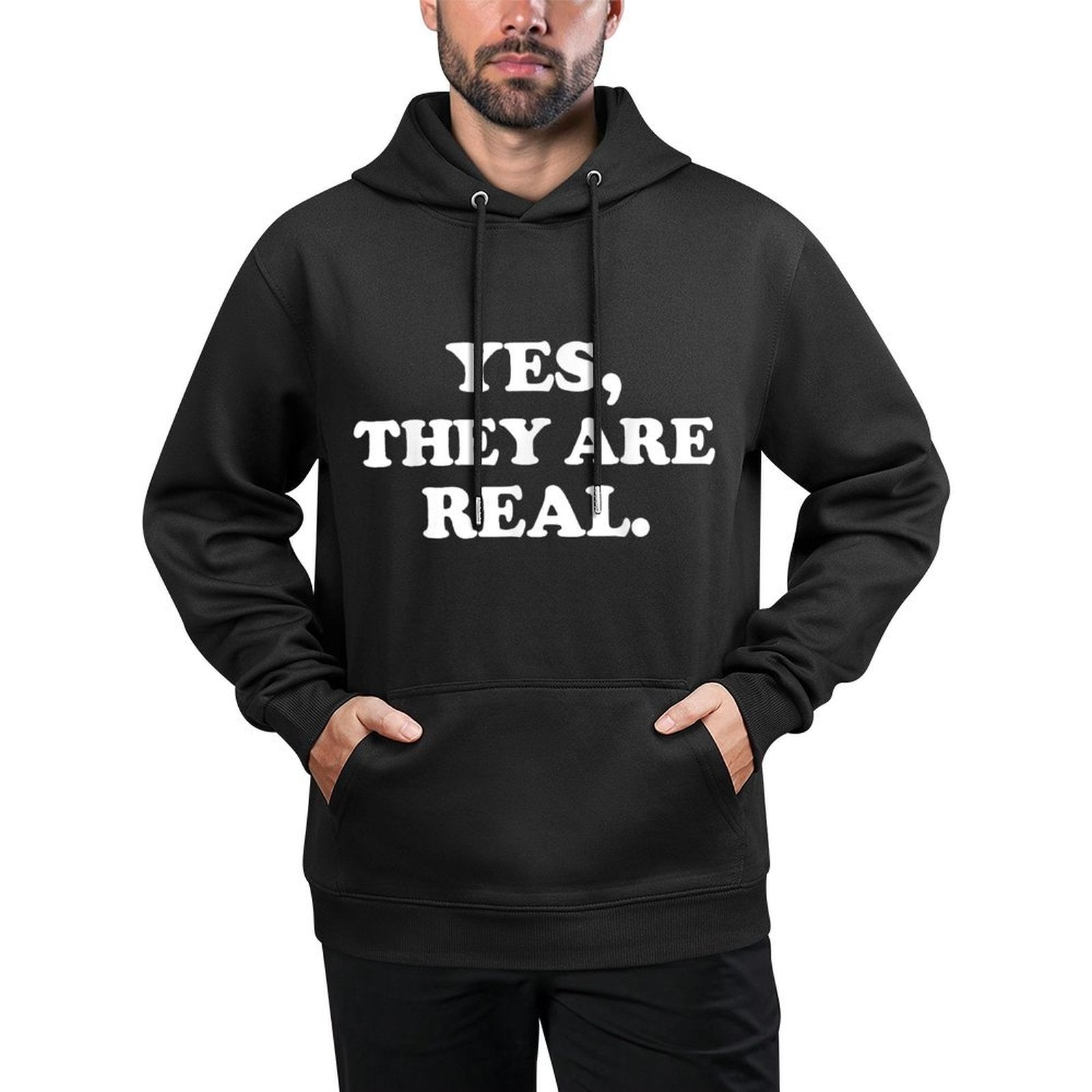 Yes They Are Real Funny Meme Quote Layering Staple Hoodie