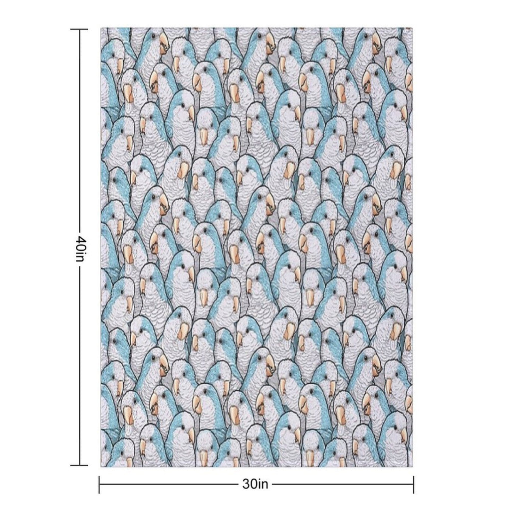 Blue Quaker Monk Parakeets All-season Throw Blanket