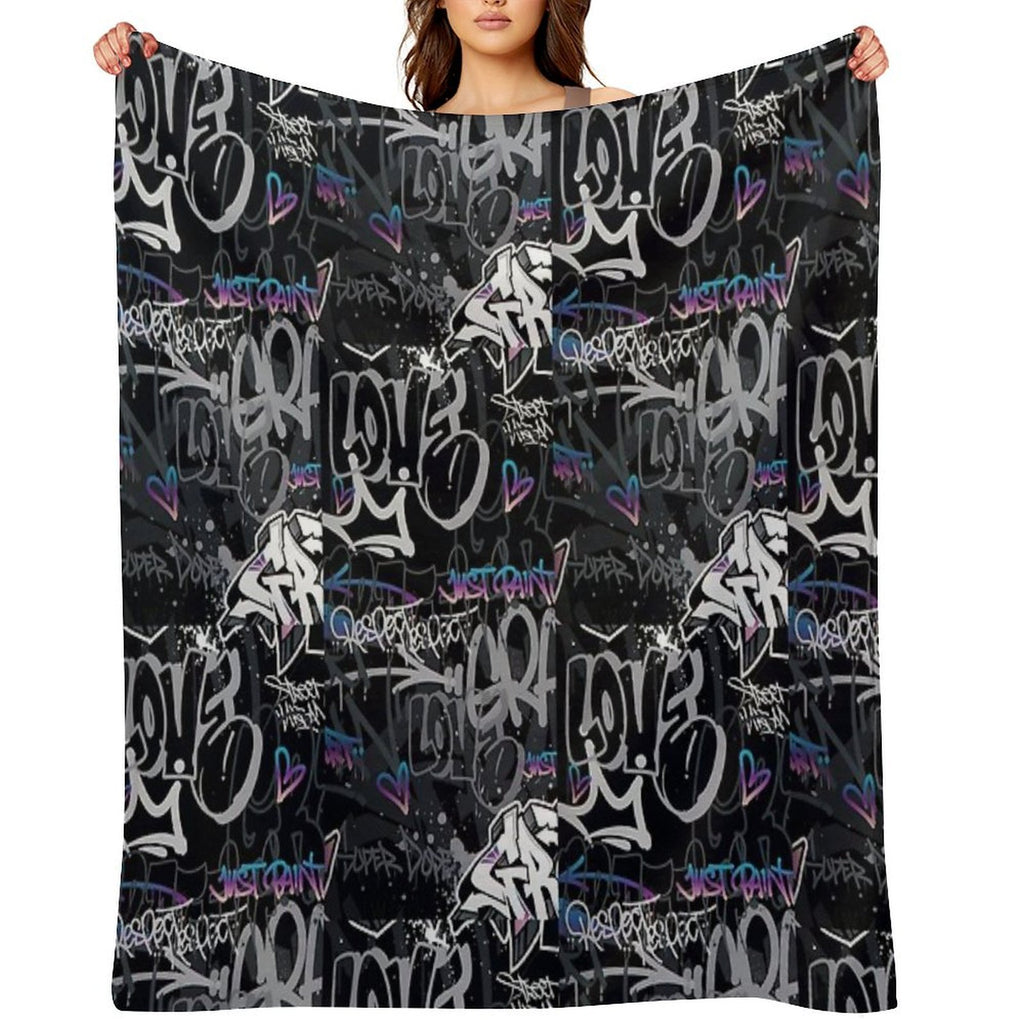 Graffiti Street Art Compact Throw Blanket