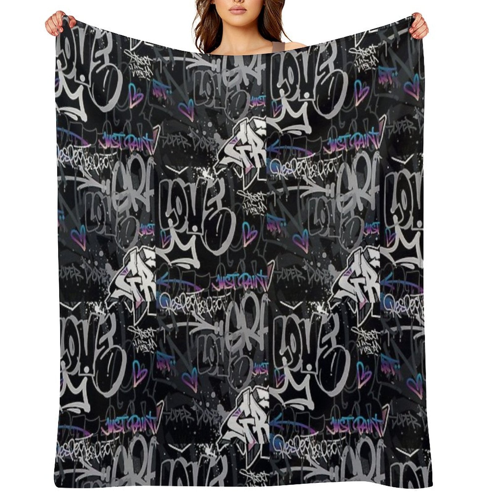 Graffiti Street Art Compact Throw Blanket
