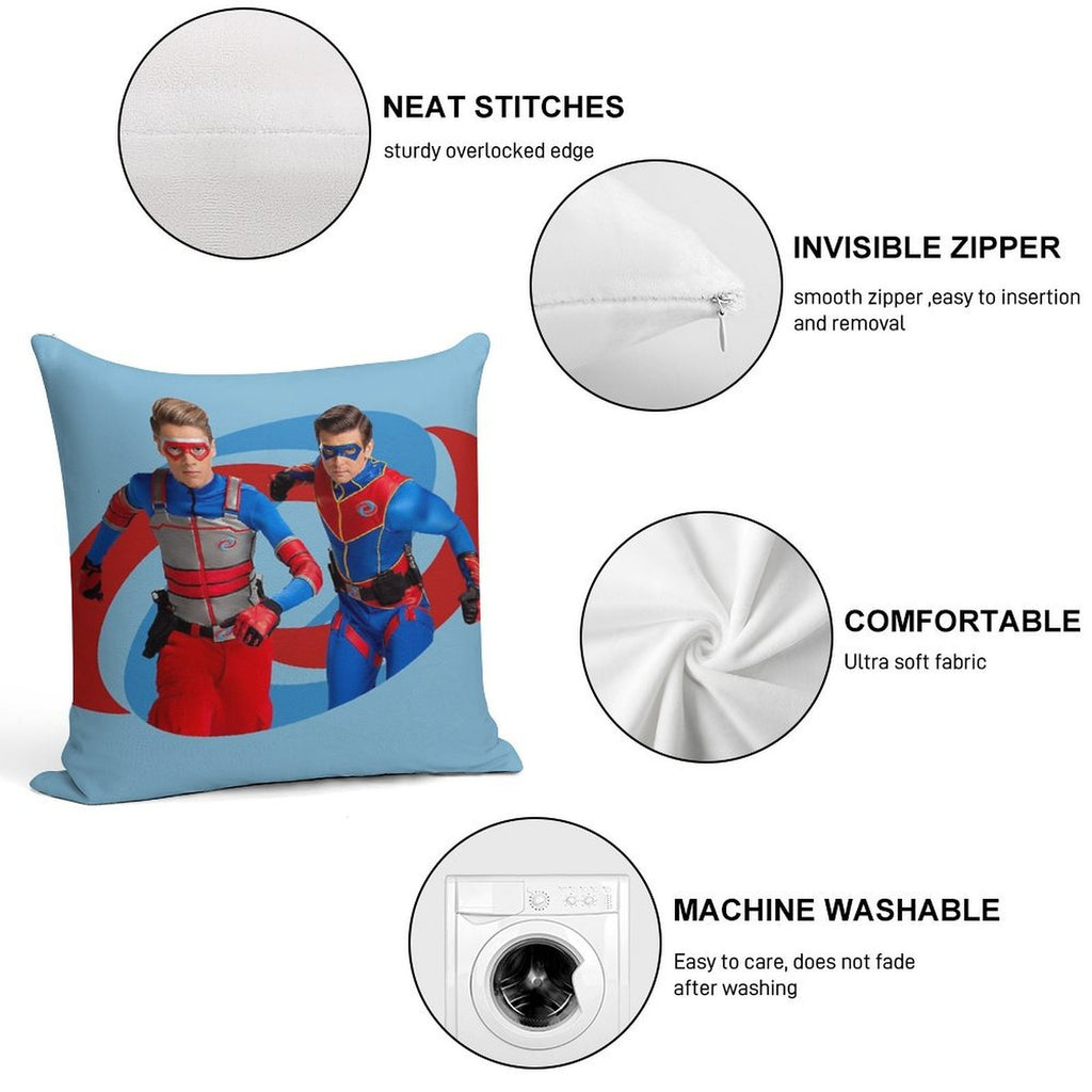 Henry Danger - Action Logo Soft Shrink-Resistant Throw Pillow