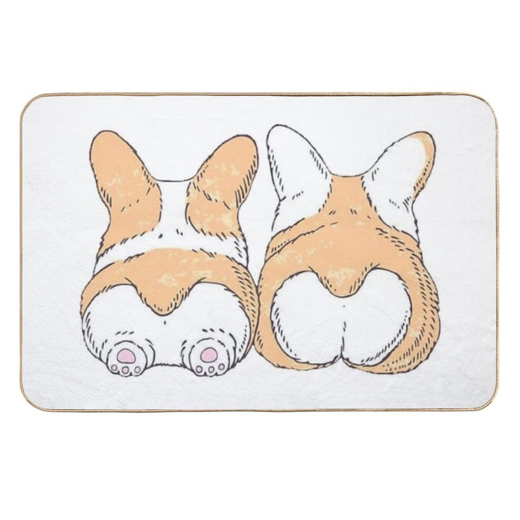 Couple of Corgis  Multi-Purpose Bath Mat