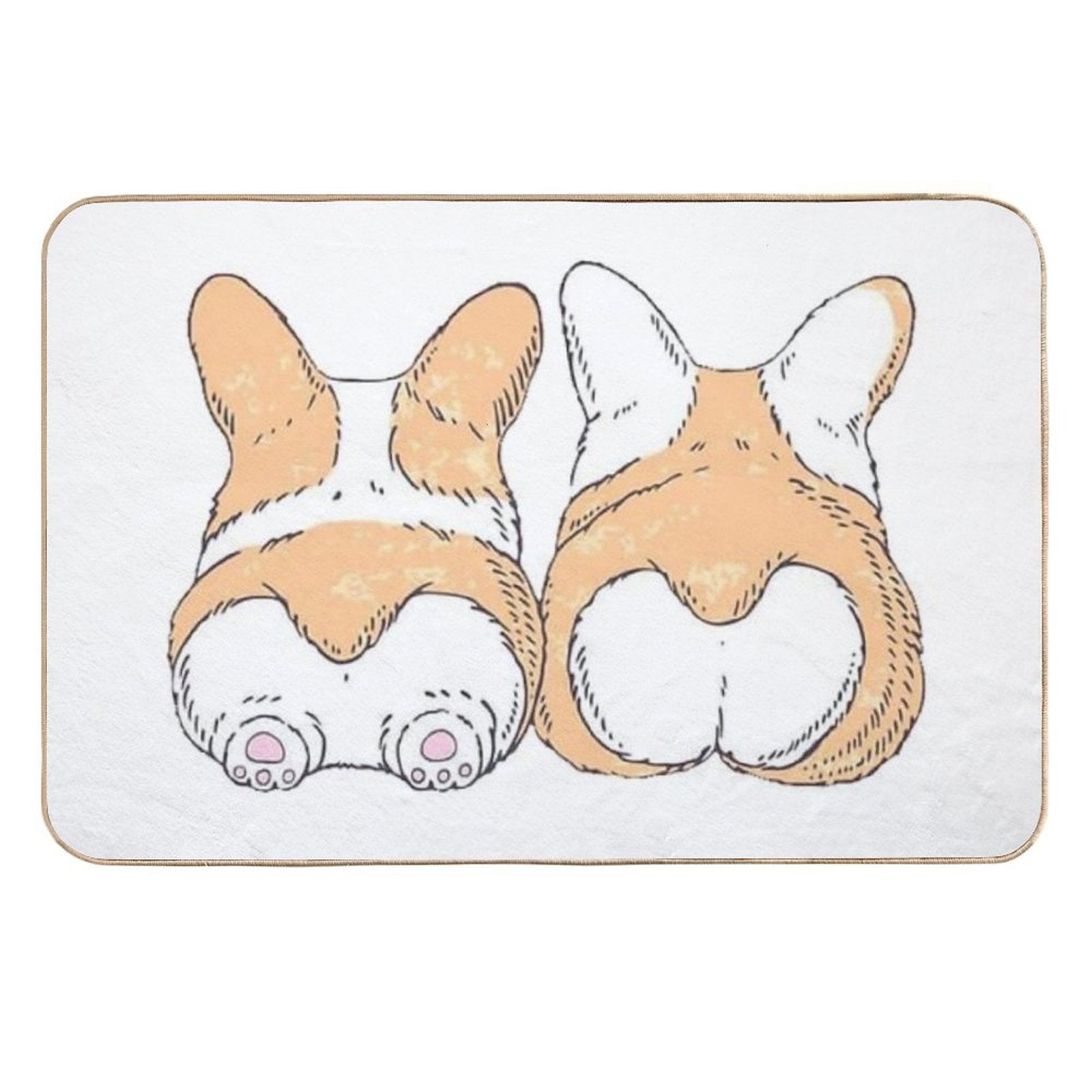 Couple of Corgis  Multi-Purpose Bath Mat