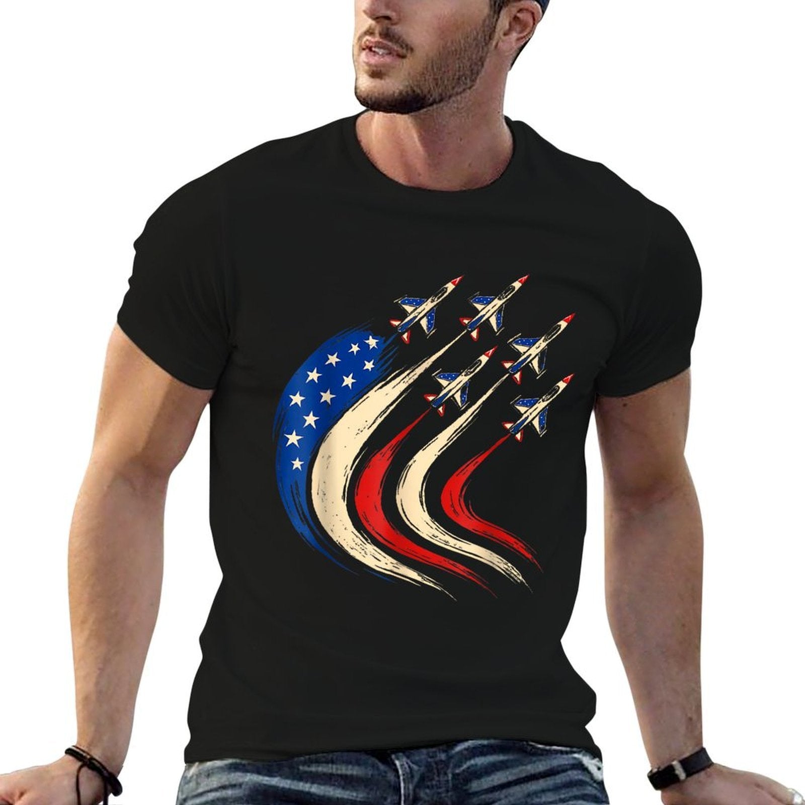 Patriotic Usa Jets Boys 4Th Of July Comfortable T-Shirt